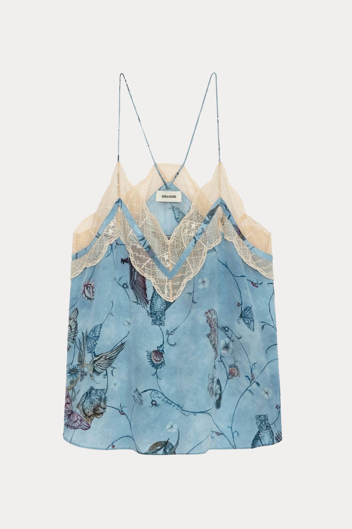 Zadig & Voltaire Dantel Detaylı Askılı Desenli Bluz