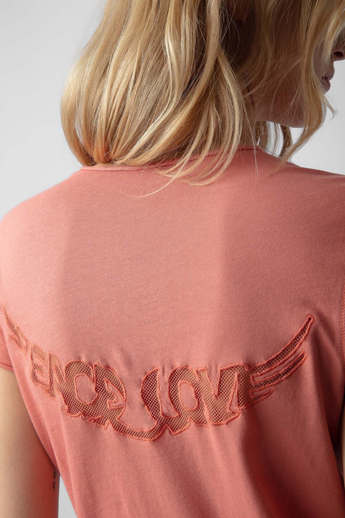 Zadig & Voltaire V Yaka Sırtta Logolu T-shirt