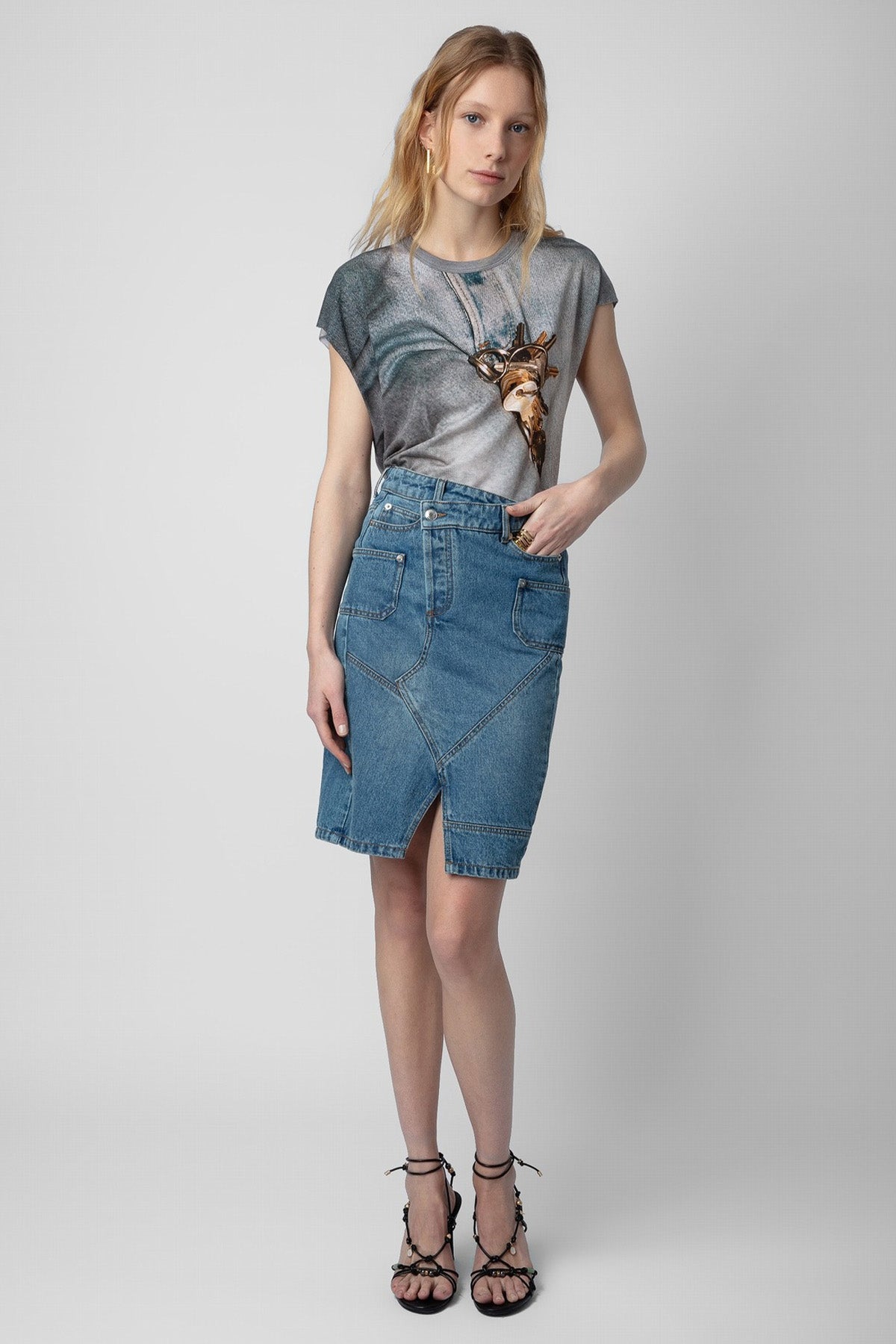 Zadig & Voltaire Dizüstü Denim Etek