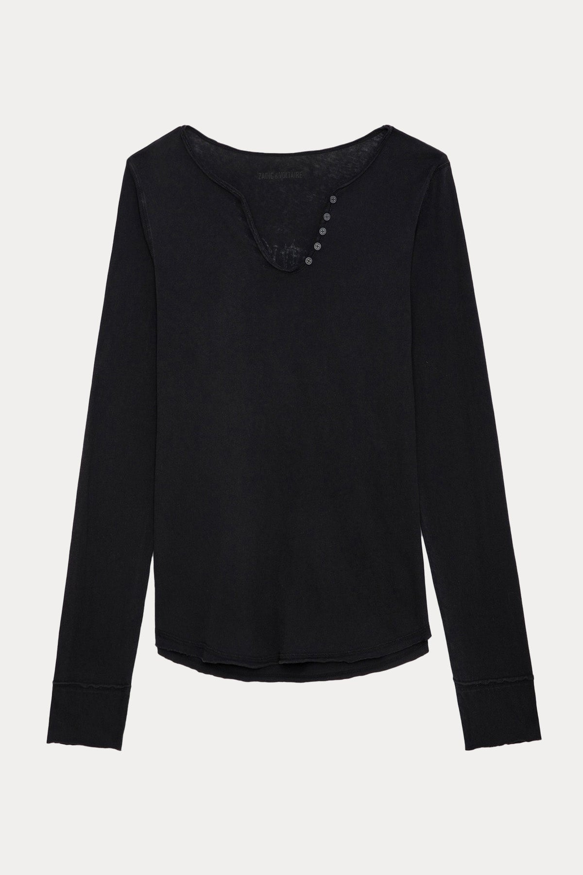 Zadig & Voltaire Yuvarlak V Yaka Sırtta Nakış Logolu T-shirt