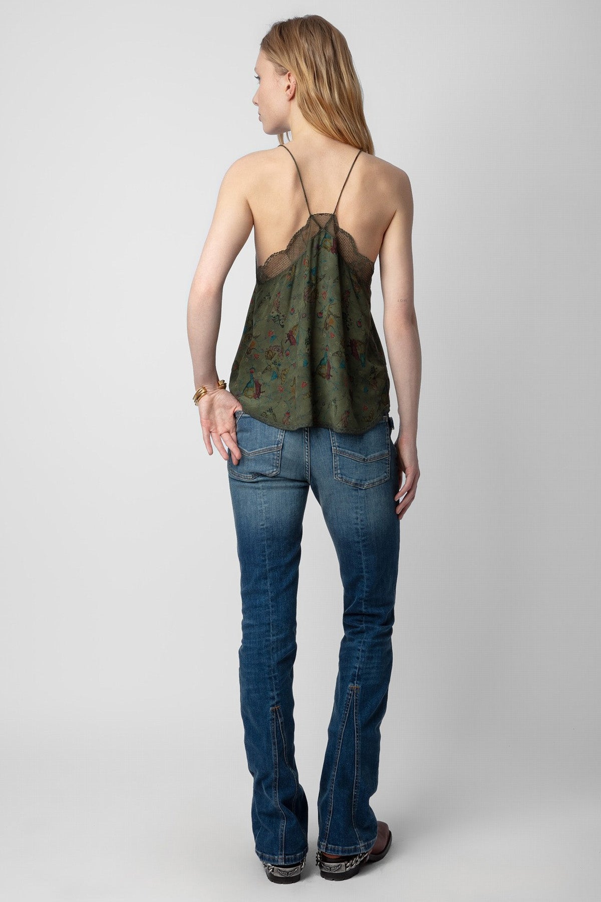 Zadig & Voltaire Dantel Detaylı Askılı Desenli Bluz