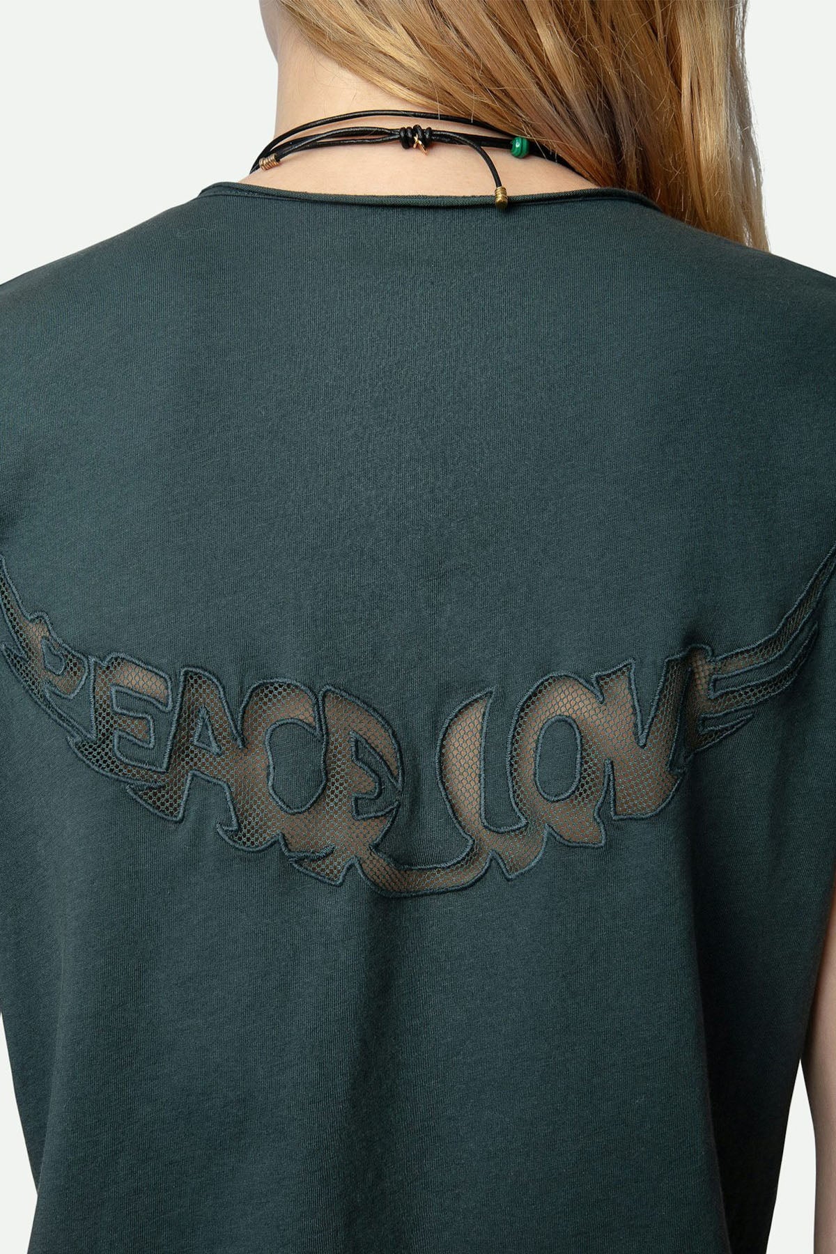 Zadig & Voltaire V Yaka Sırtta Logolu T-shirt