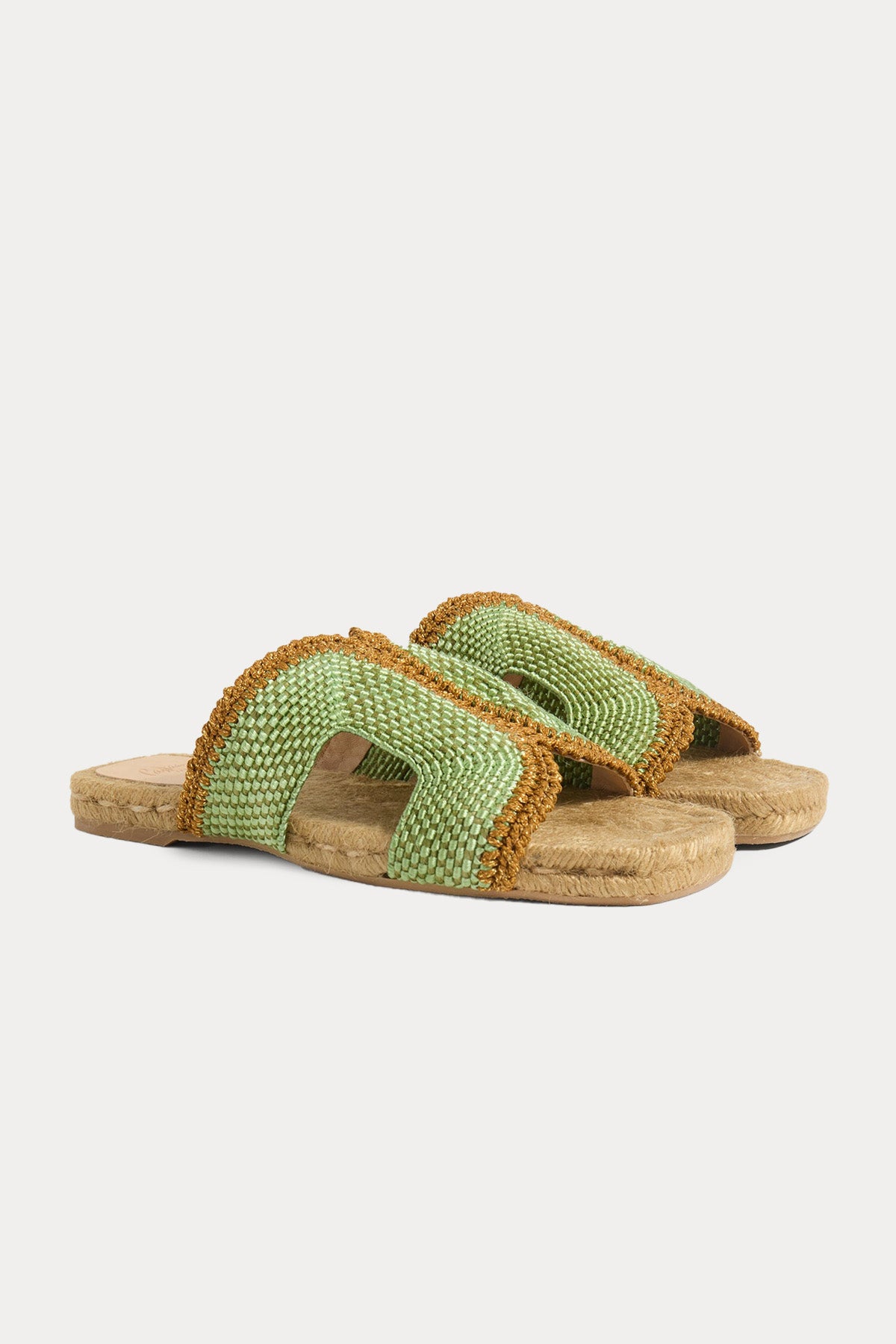 Castaner Pura Hasır Örgü Küt Burunlu Terlik