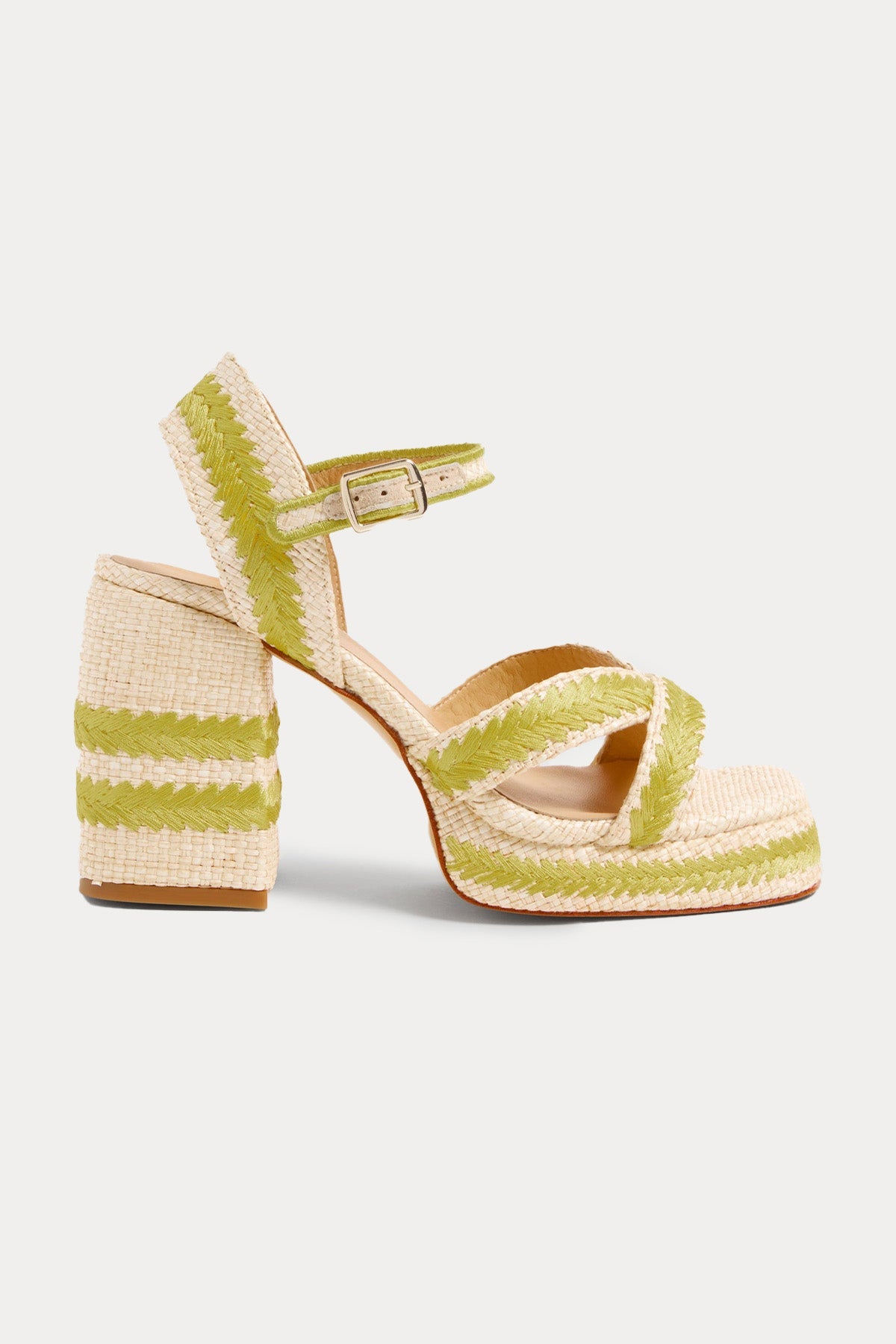 Castaner Vega Topuklu Küt Burunlu Hasır Örgü Sandalet