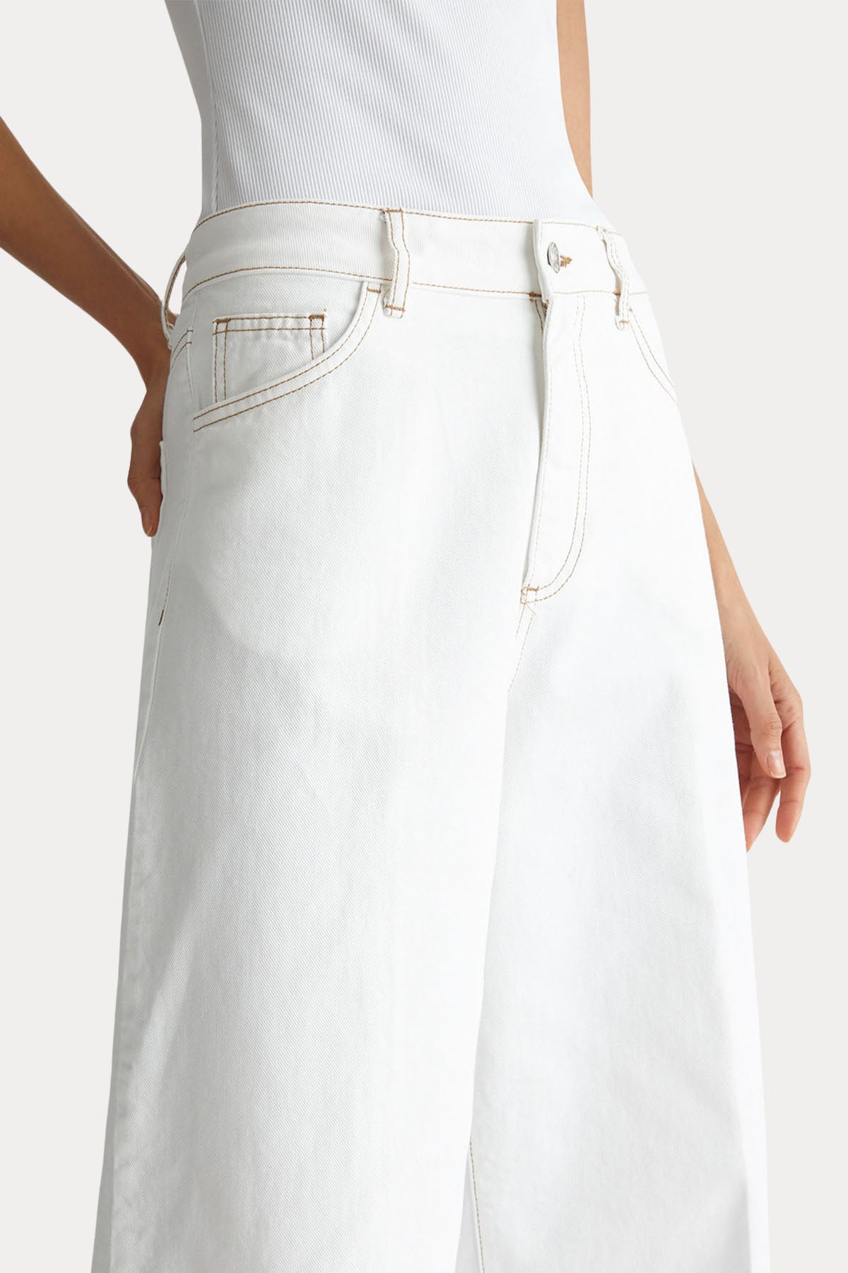 Liu Jo Straight Fit Yüksek Bel Çan Paça Jeans-Jeans-Libas