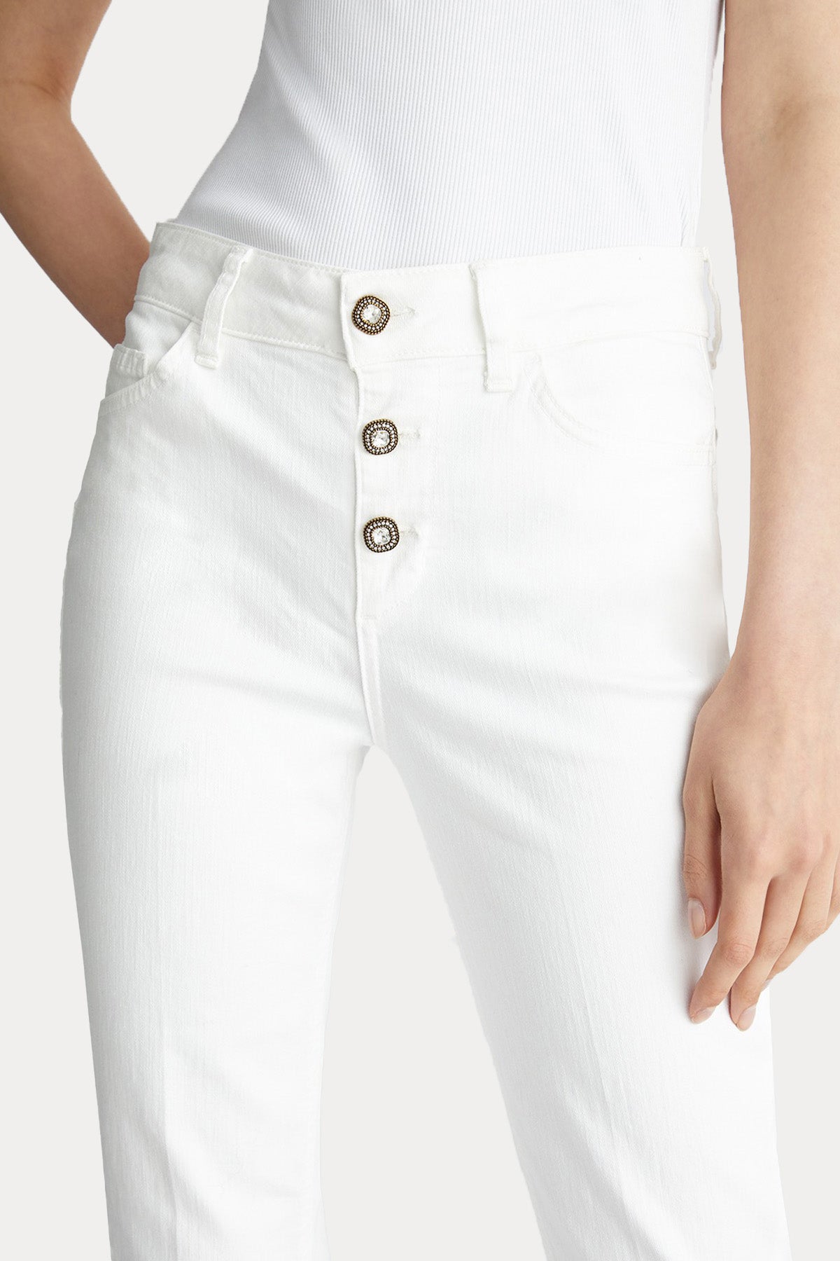 Liu Jo Skinny Fit Crop Paça Jeans-Jeans-Libas