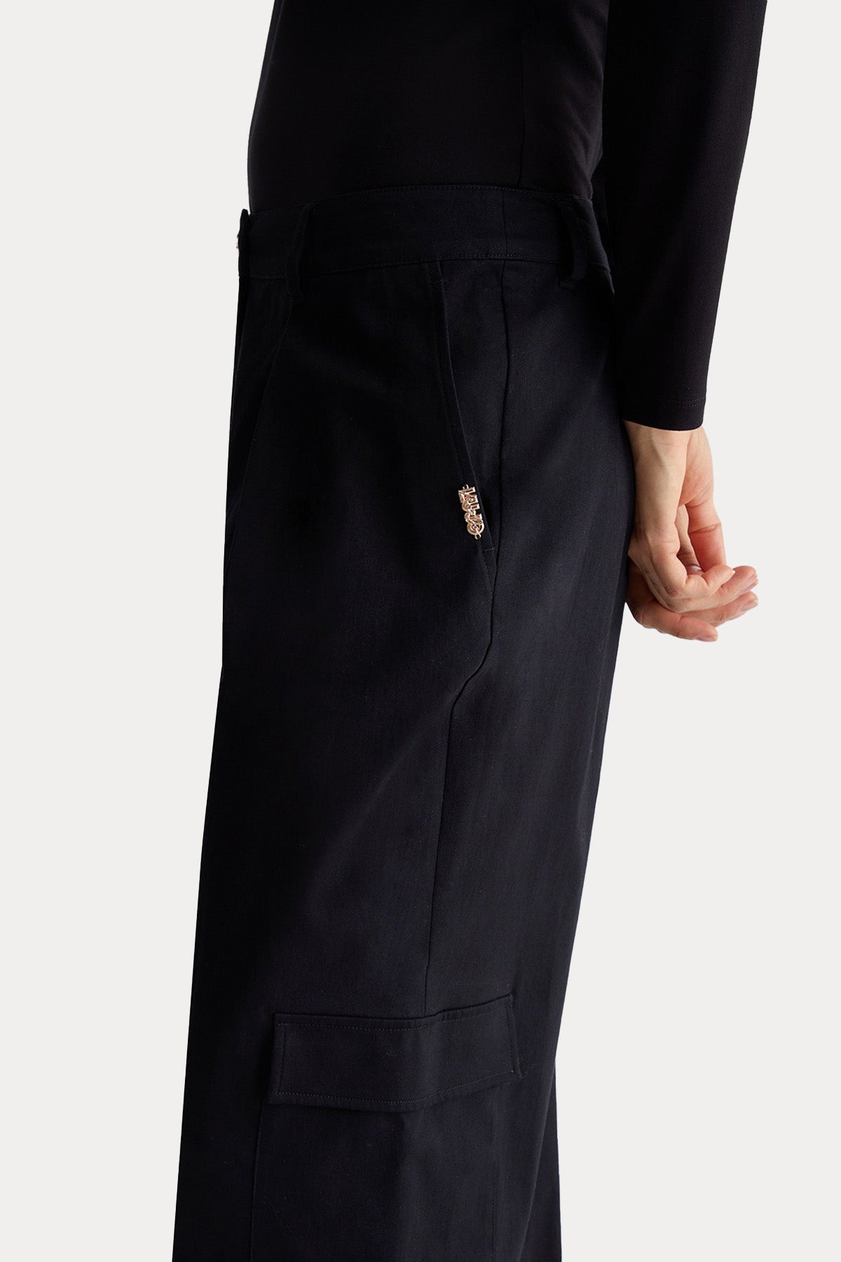 Liu Jo Regular Fit Yandan Cepli Kargo Pantolon-Pantolon-Libas