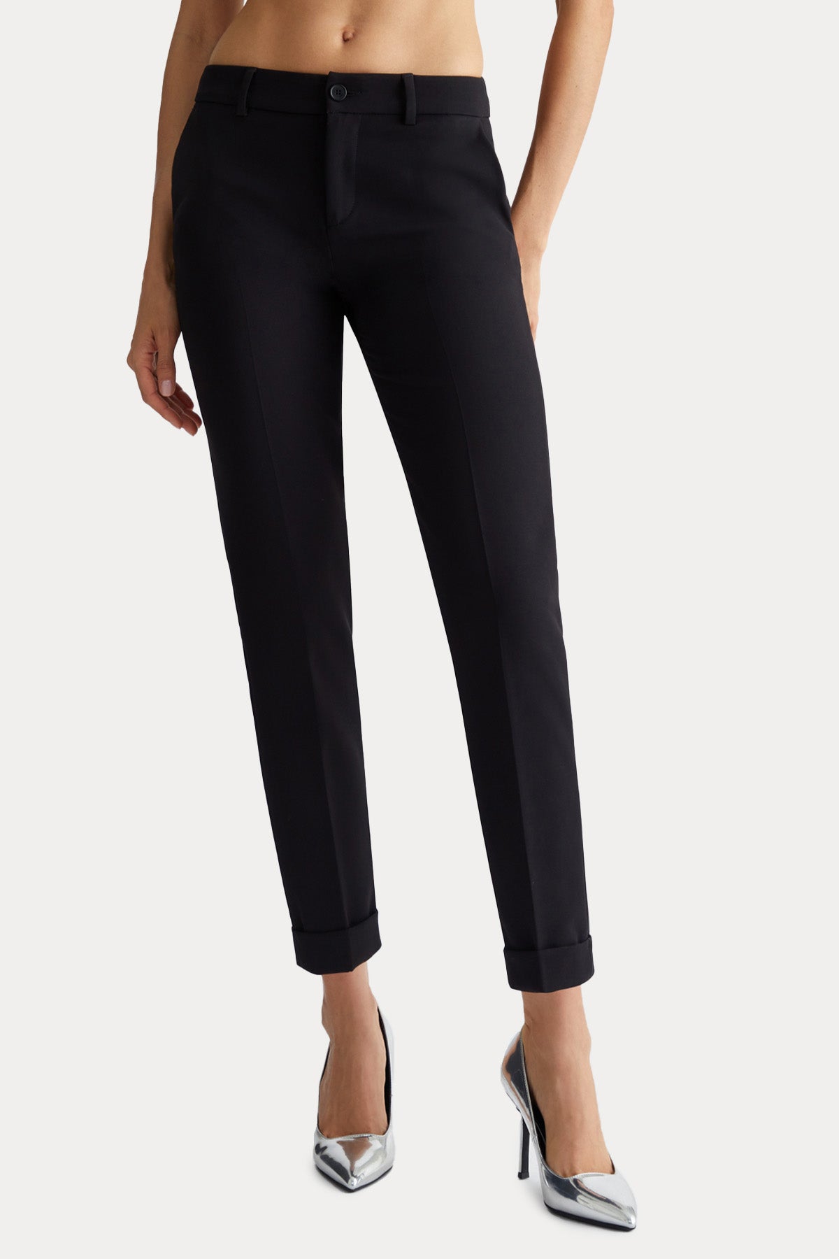 Liu Jo Slim Fit Yandan Cepli Duble Paça Pantolon-Pantolon-Libas
