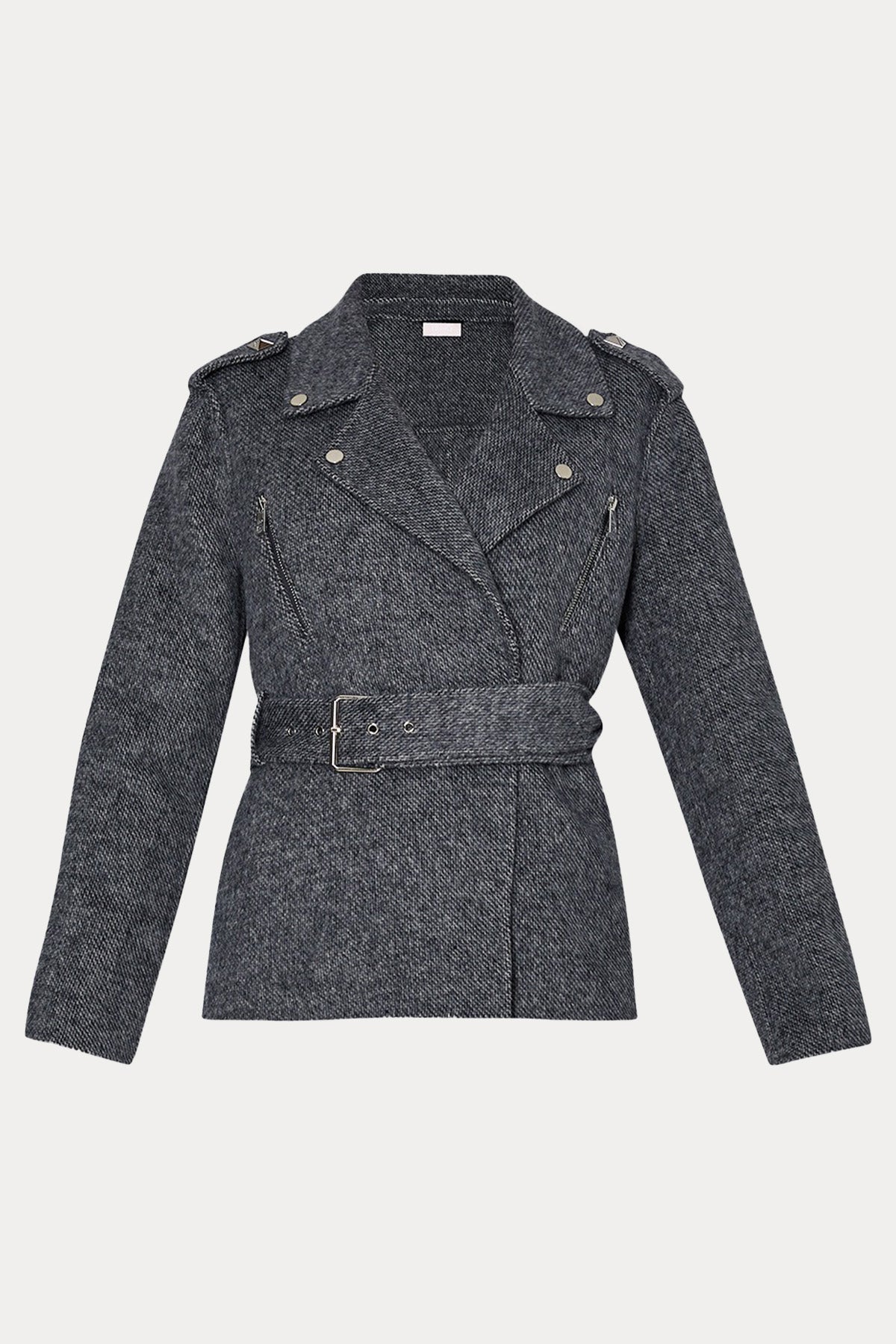 Liu Jo Kemerli Kısa Yün Kaban