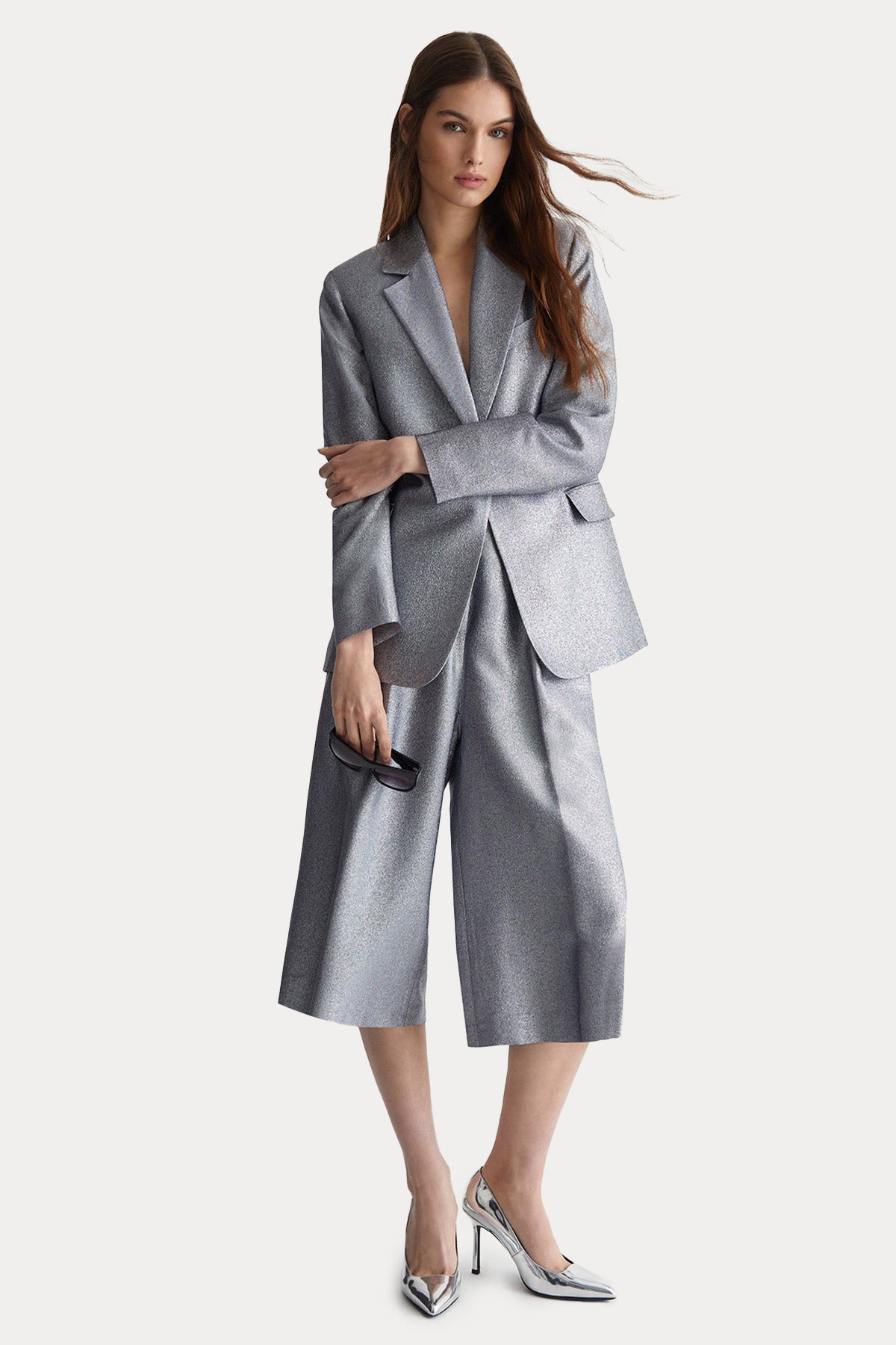 Liu Jo Parlak Simli Blazer Ceket-Ceket-Libas