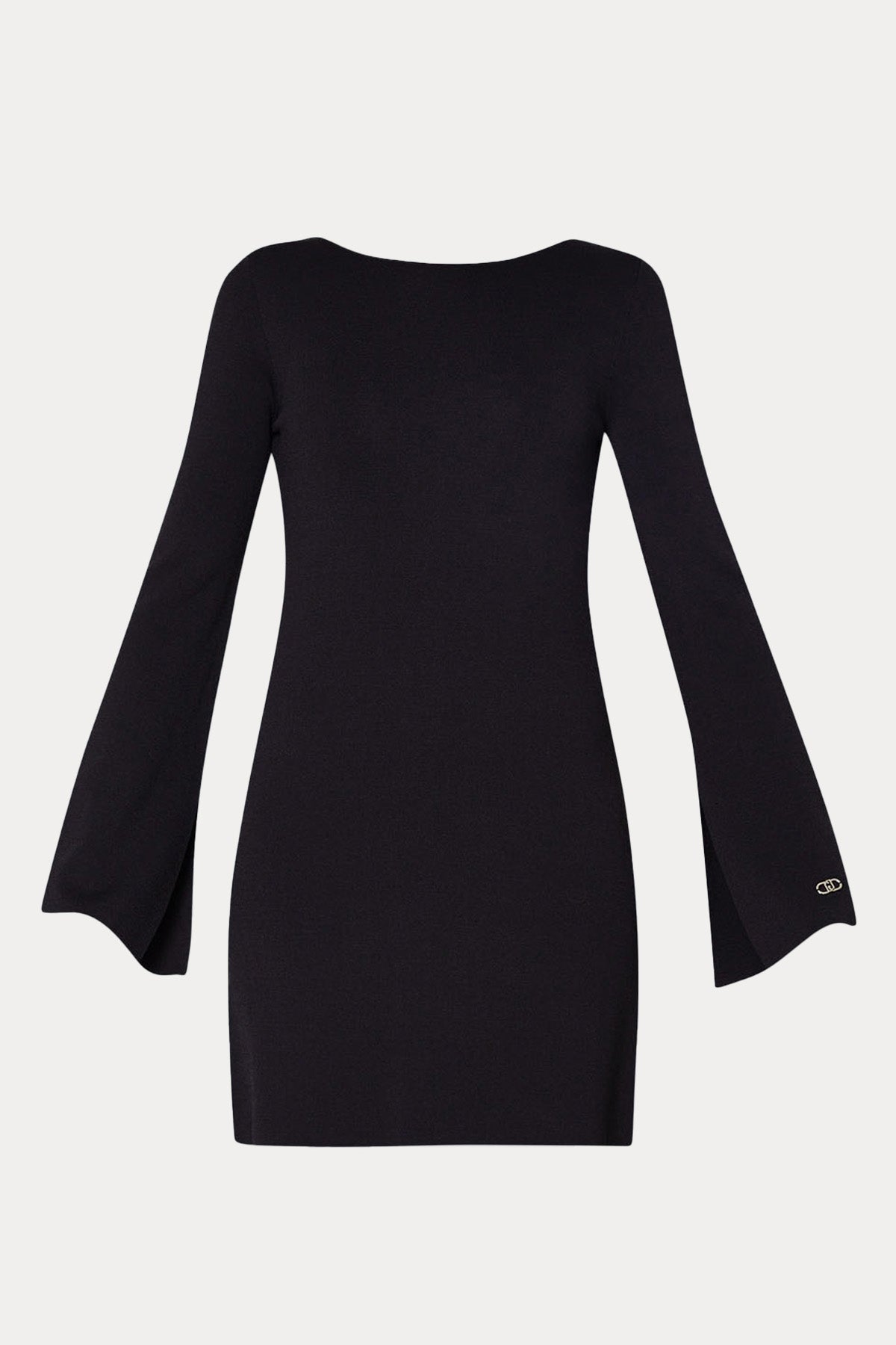 Liu Jo Sırtta Kemer Detaylı Yırtmaç Manşetli Mini Elbise