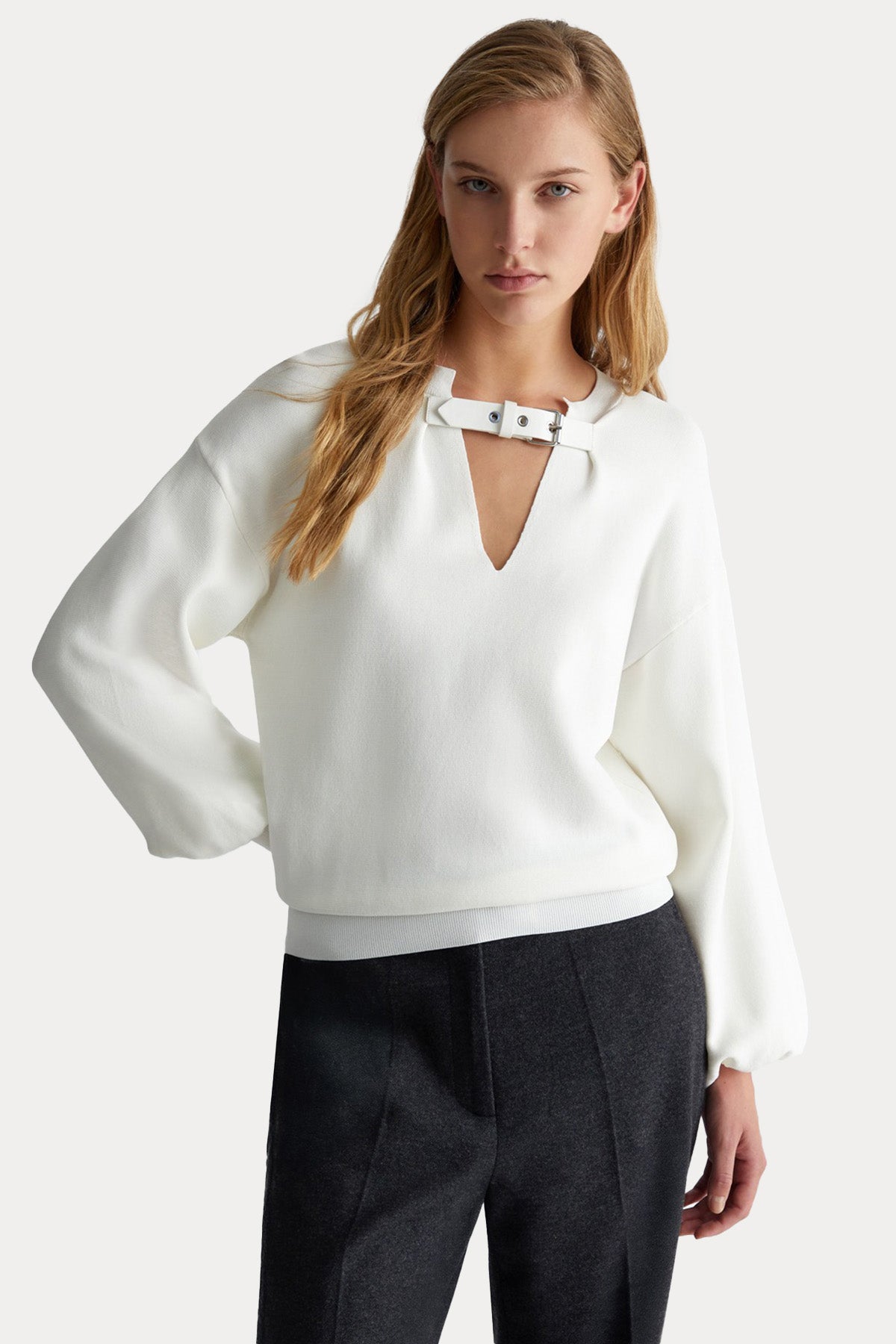 Liu Jo Geniş Kesim Kemer Detaylı Örgü Triko