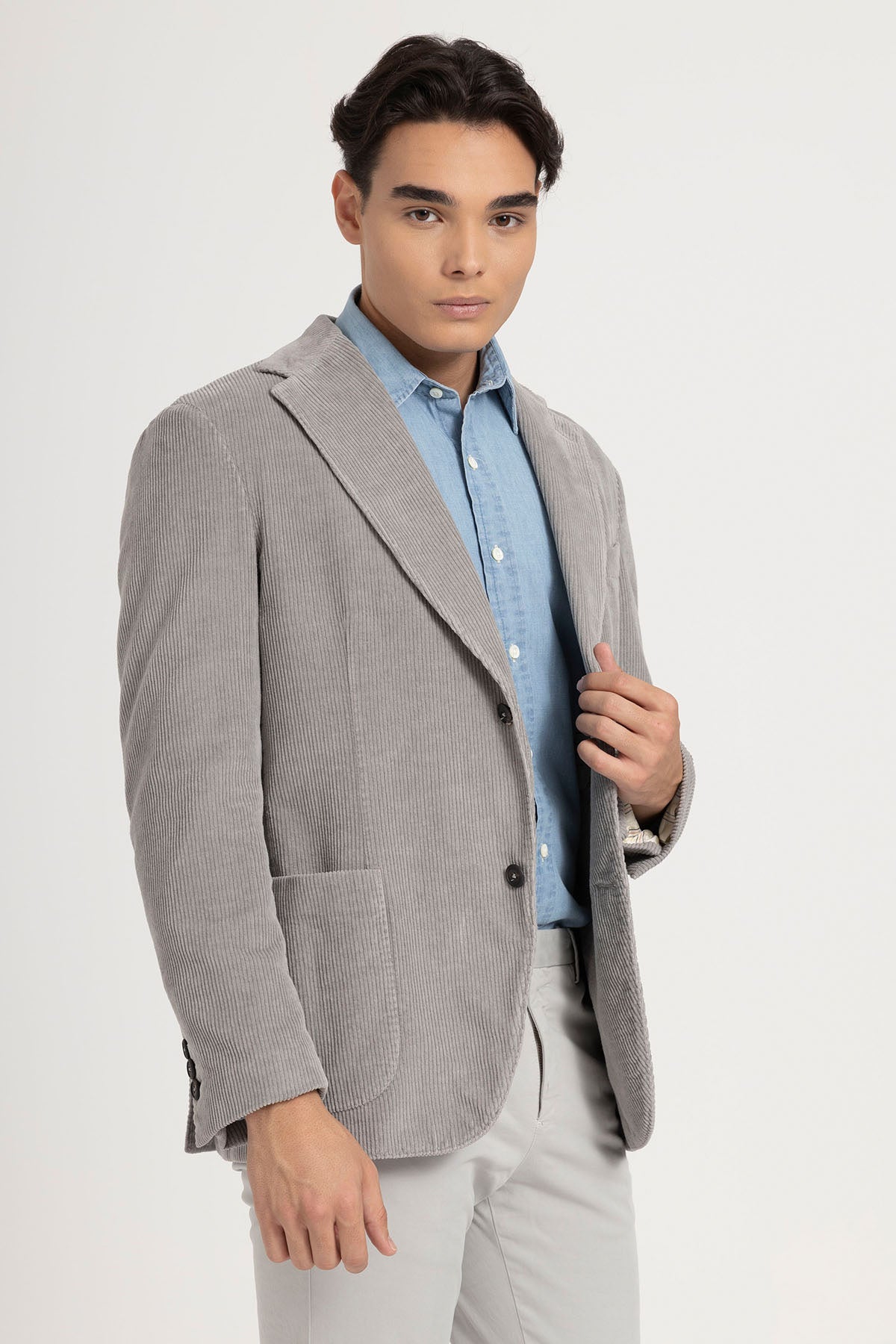 The Gigi Spor Cepli Fitilli Kadife Blazer Ceket