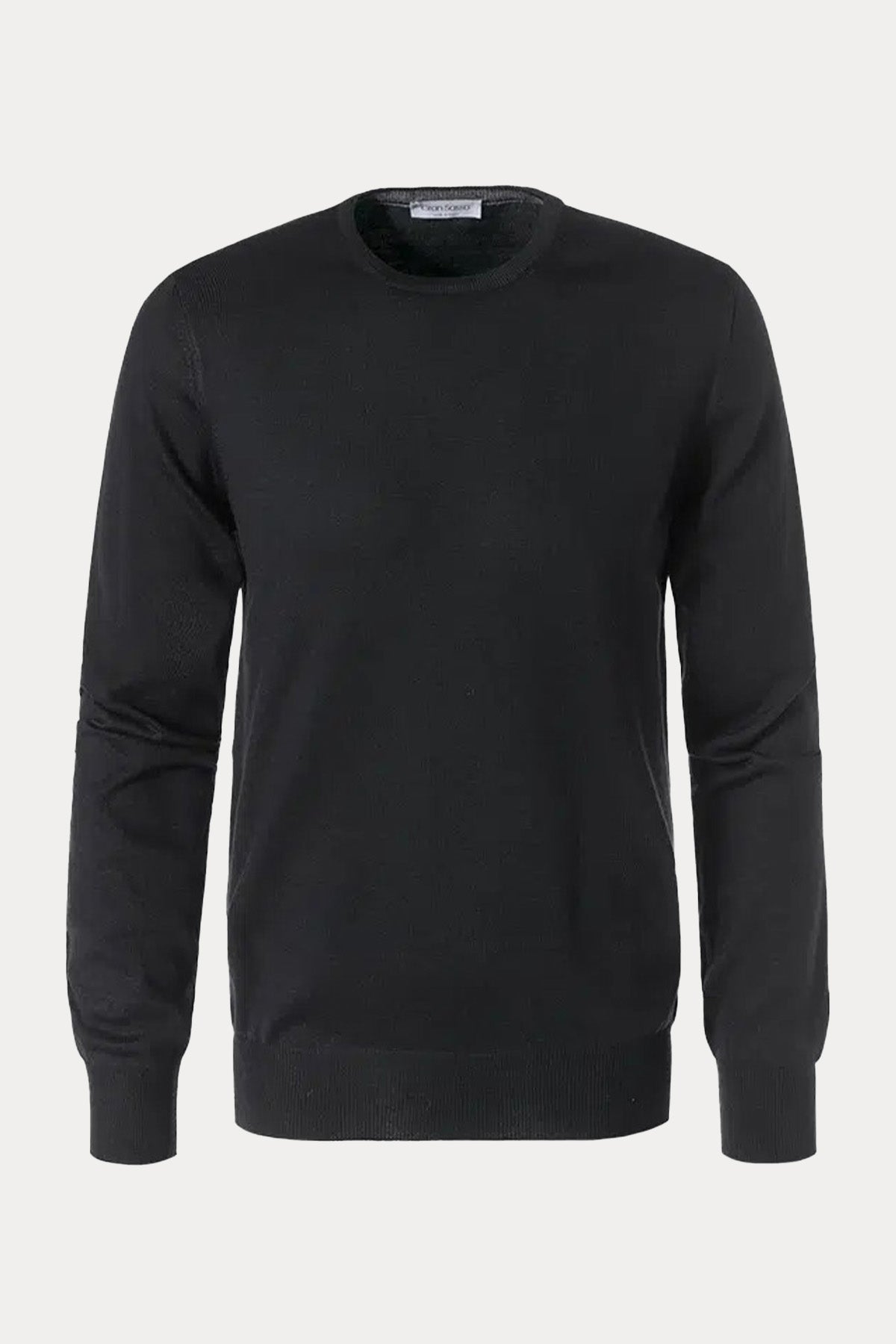 Gran Sasso Yuvarlak Yaka İnce Örgü Yün Triko