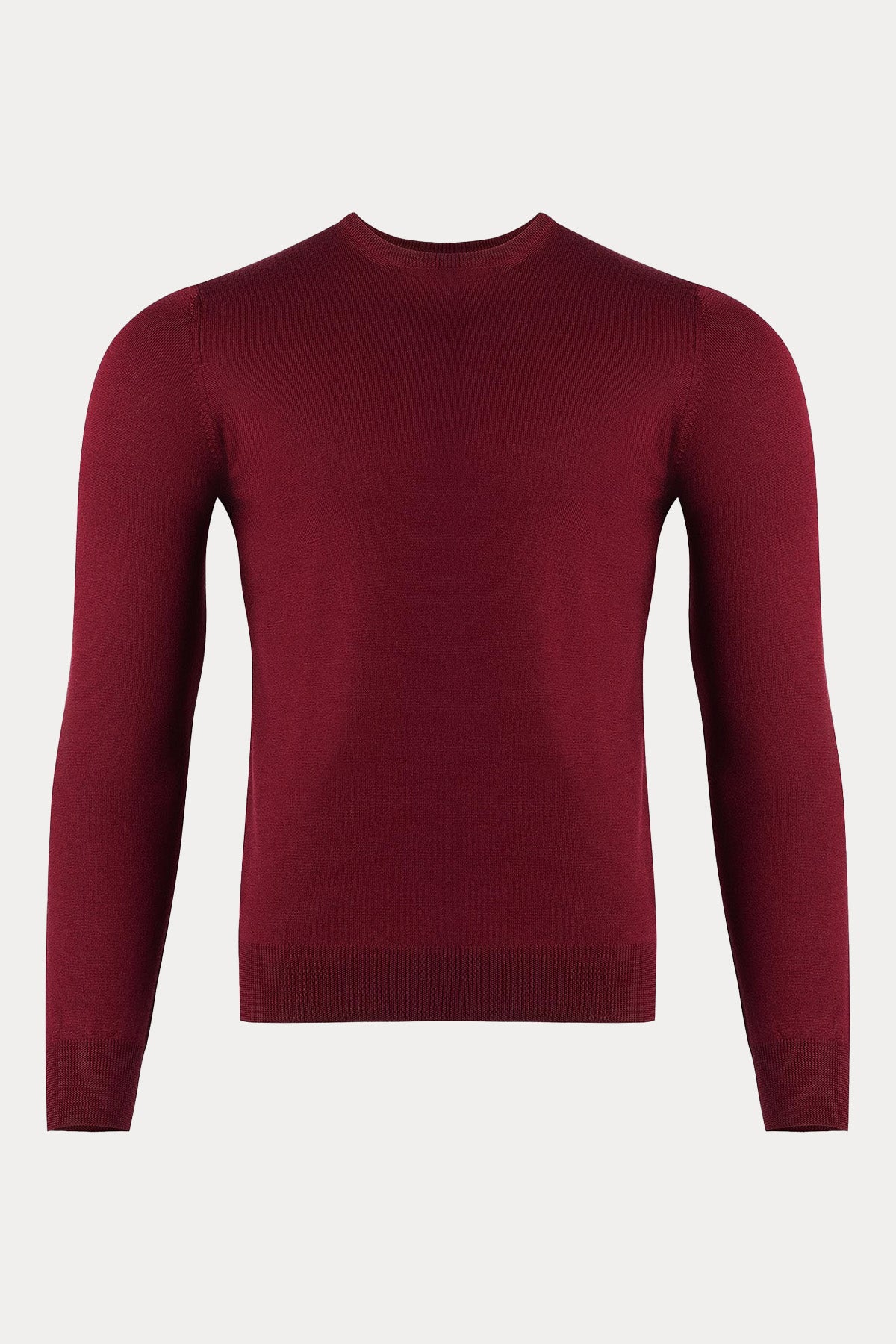 Gran Sasso Yuvarlak Yaka İnce Örgü Yün Triko