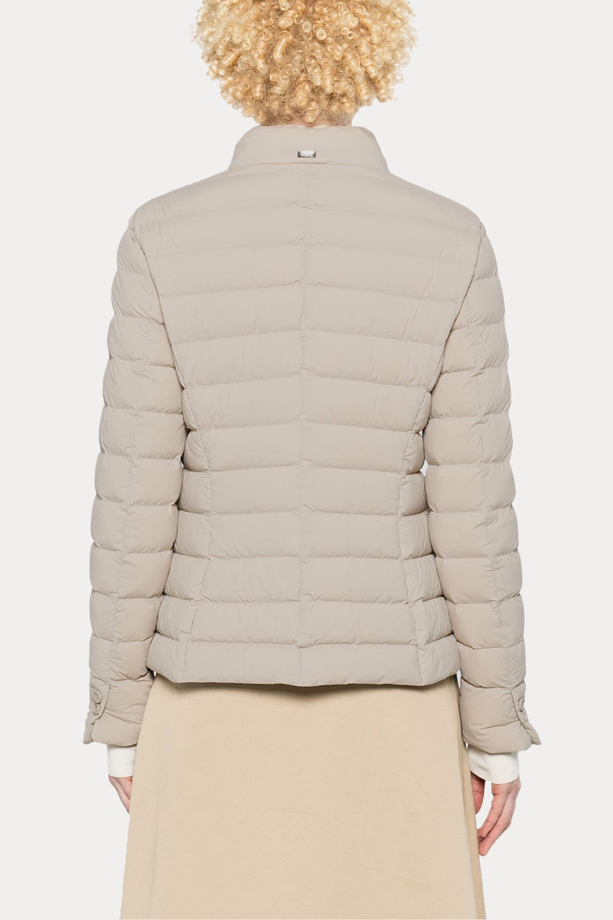 Herno Dik Yaka Puffer Mont Ceket-Mont-Libas