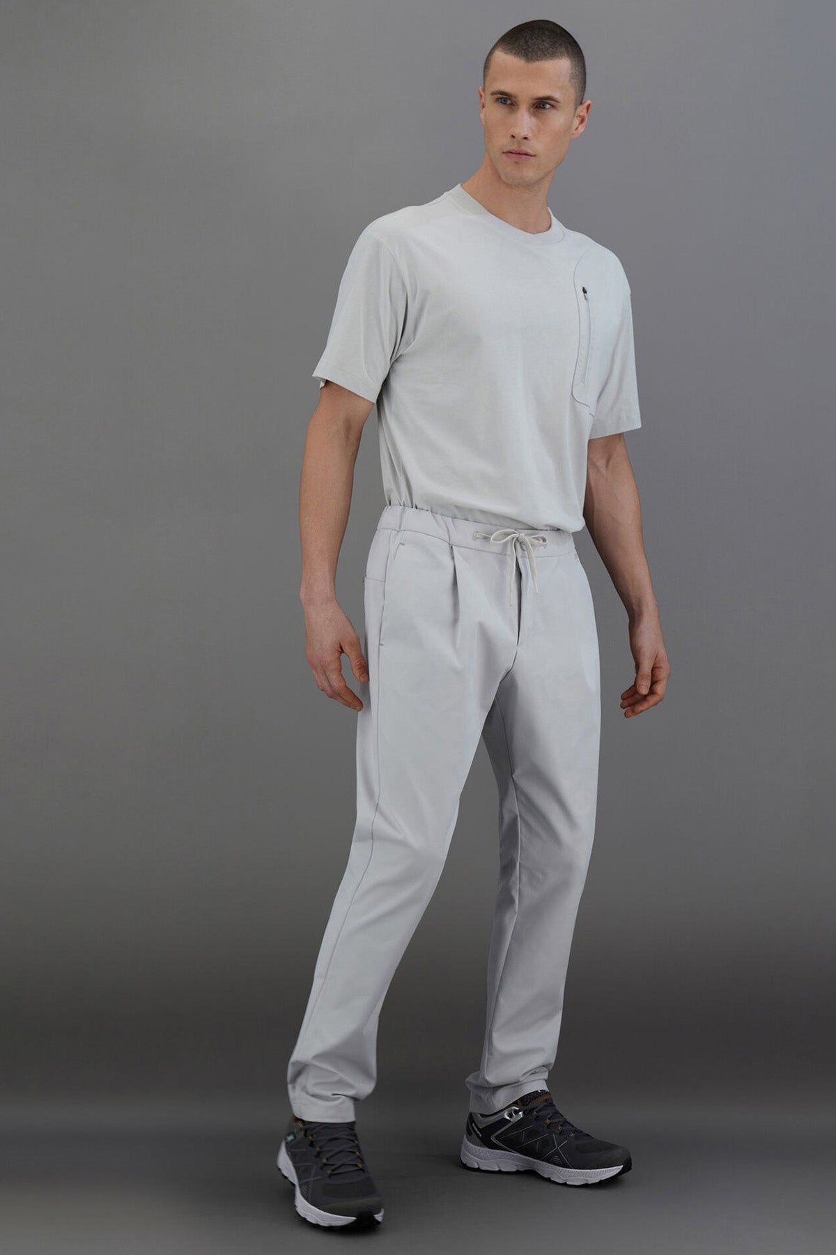 Herno Laminar Regular Fit Beli Lastikli Tek Pile Pantolon-Pantolon-Libas