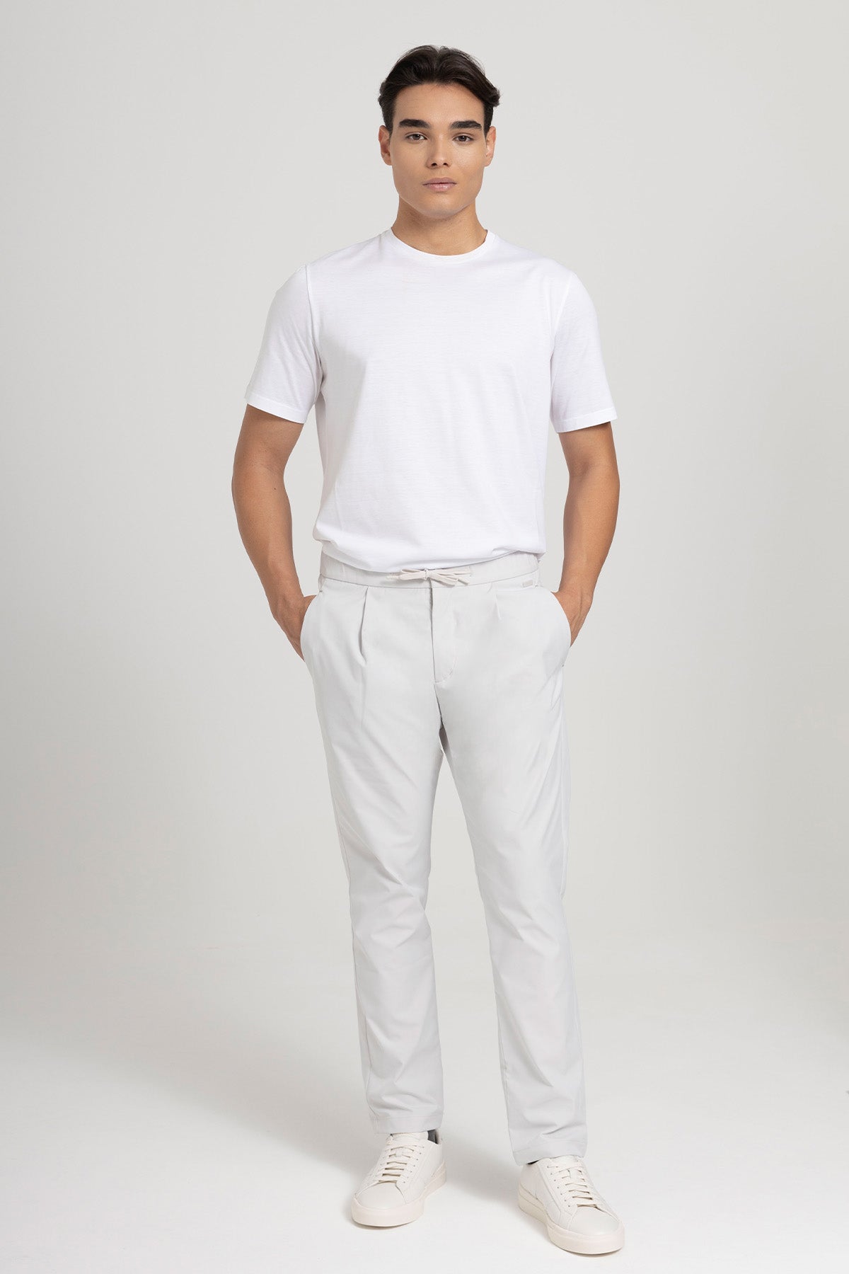 Herno Laminar Regular Fit Beli Lastikli Tek Pile Pantolon-Pantolon-Libas