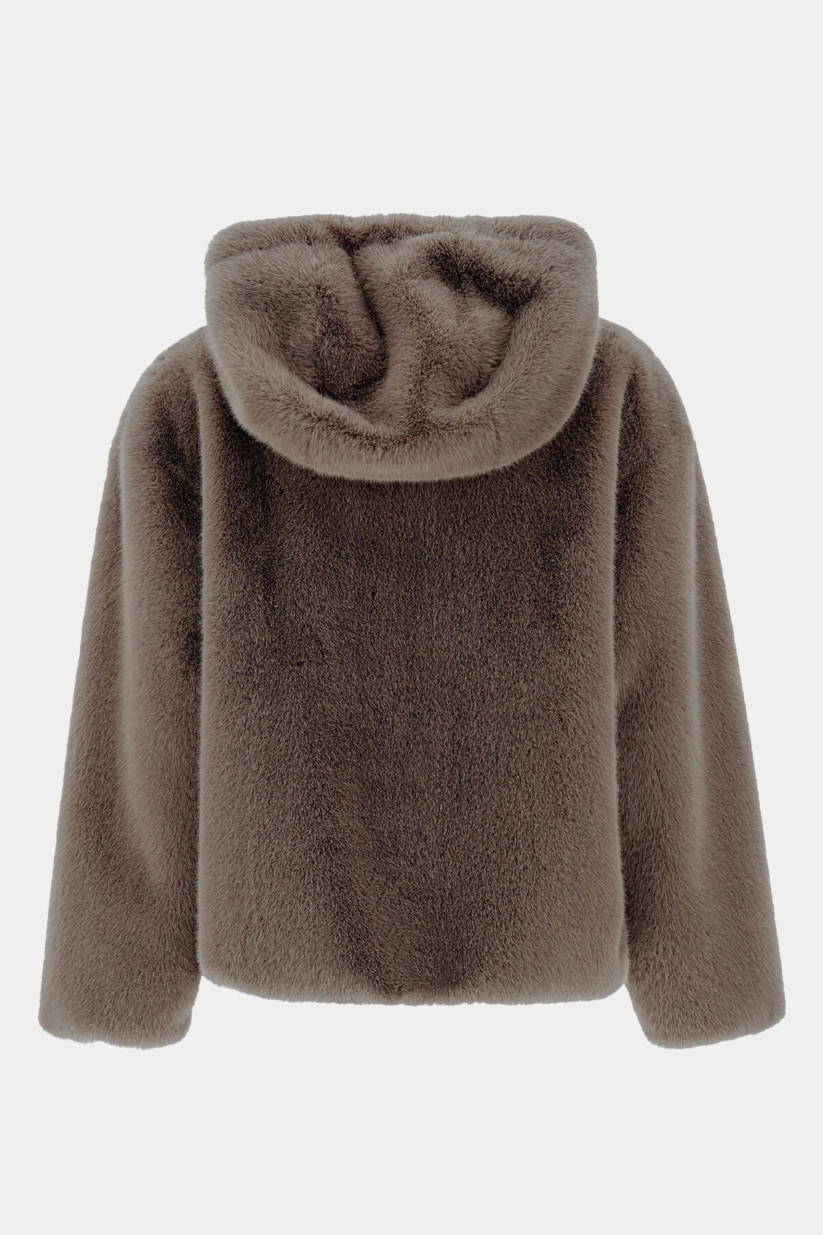 Herno Relaxed Fit Kapüşonlu Peluş Ceket