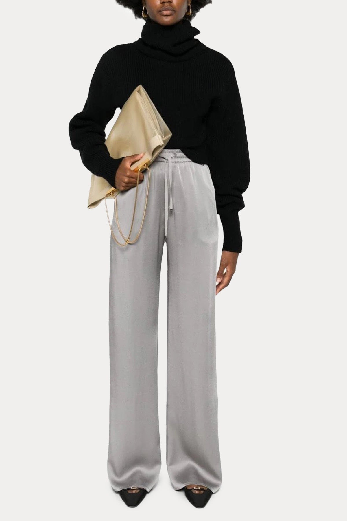 Herno Regular Fit Beli Lastikli Yandan Cepli Pantolon