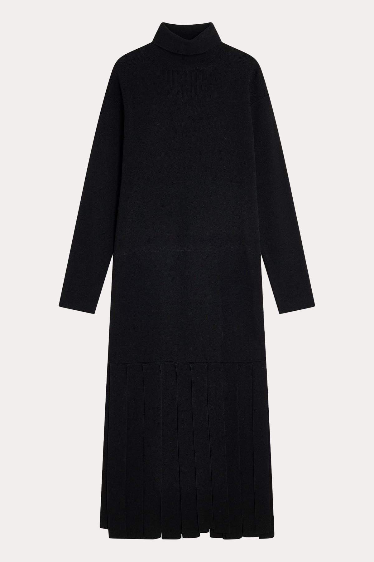 Semicouture Balıkçı Yaka Kaşmir Yün Midi Elbise