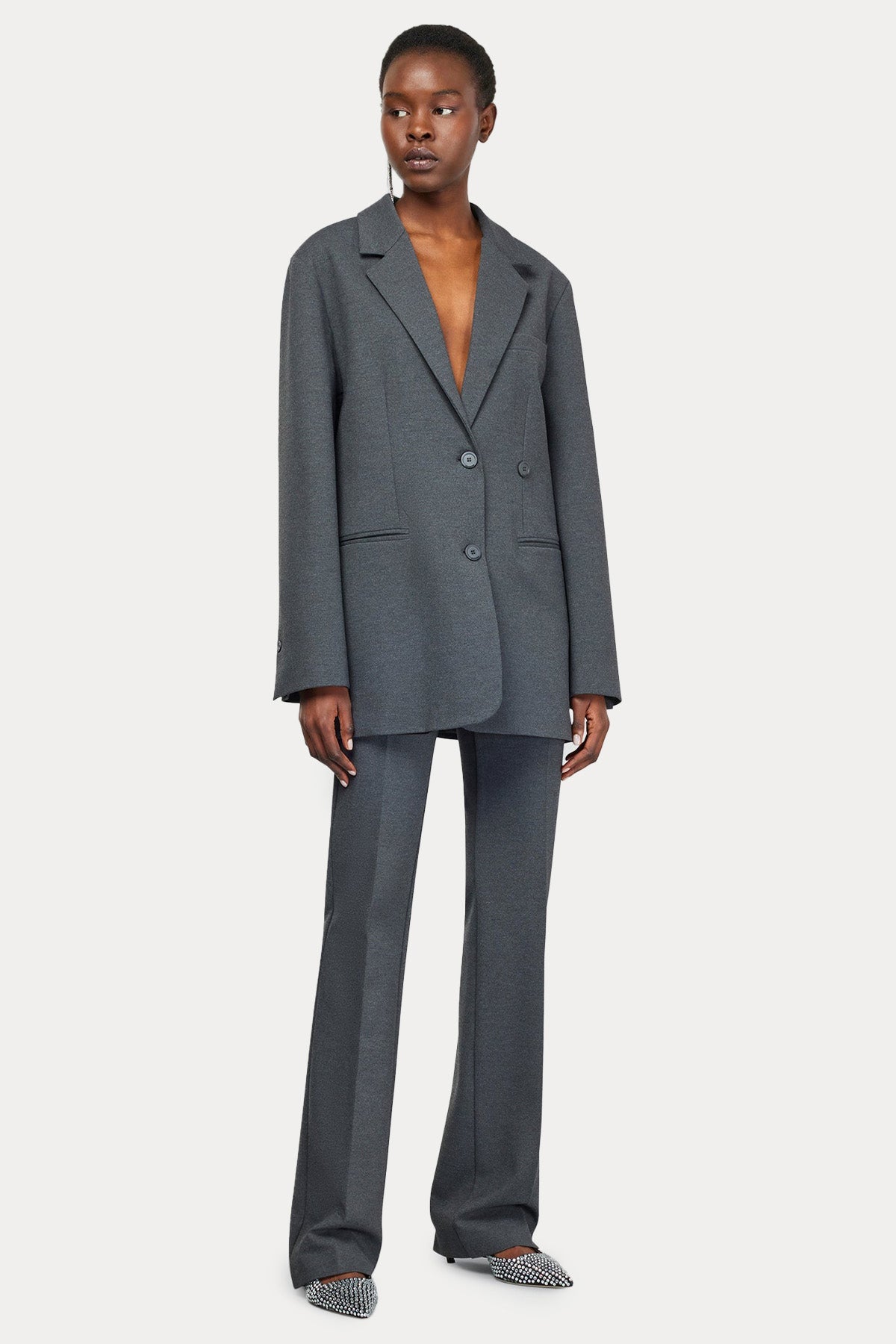 Semicouture Slim Fit Beli Lastikli Streç Pantolon