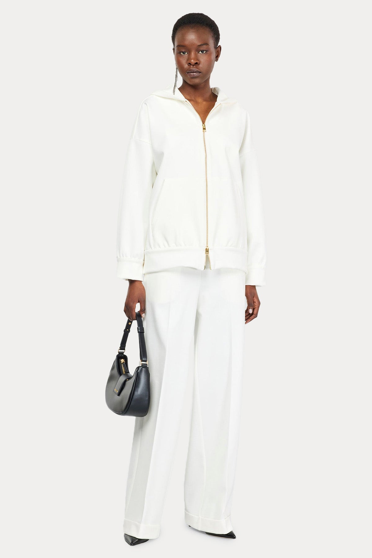 Semicouture Geniş Kesim Yüksek Bel Duble Paça Pantolon