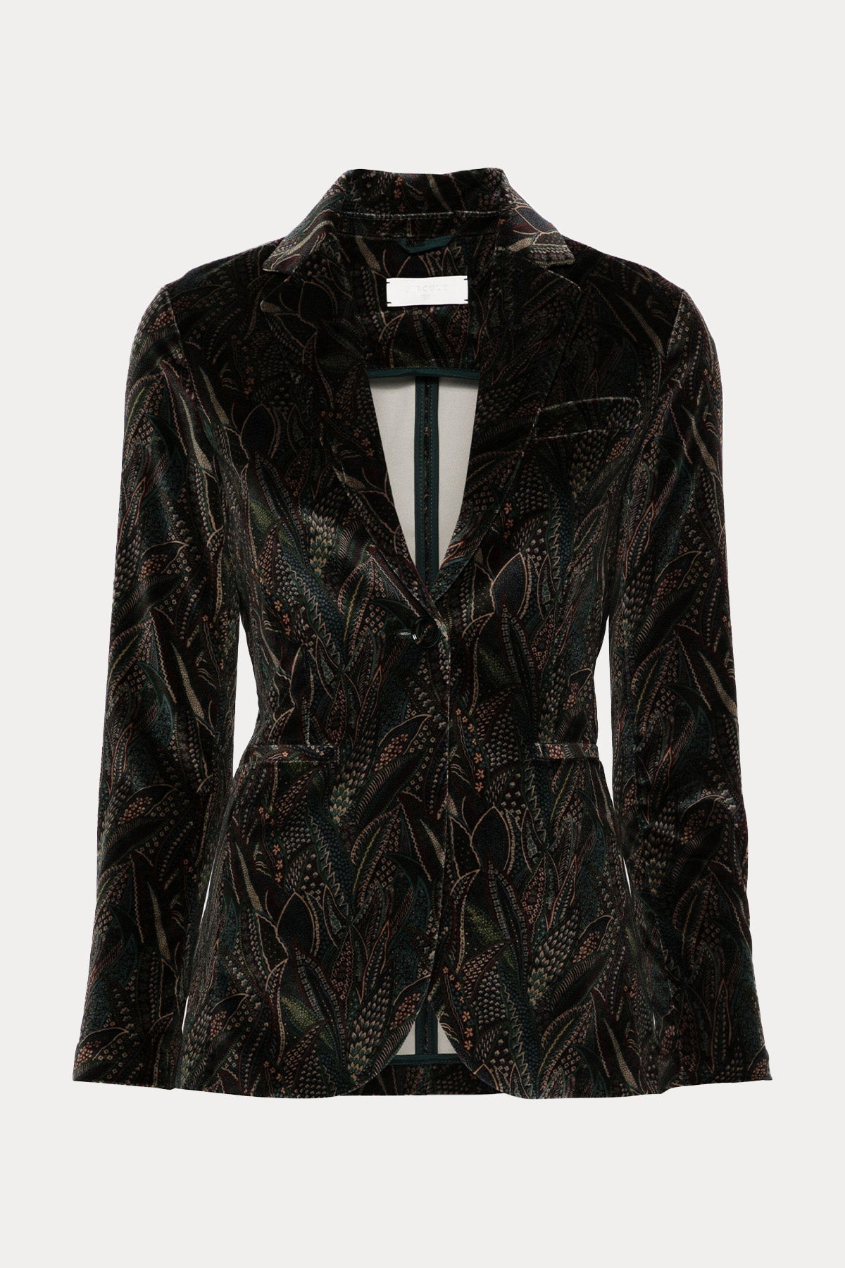 Circolo 1901 Desenli Kadife Blazer Ceket-Ceket-Libas