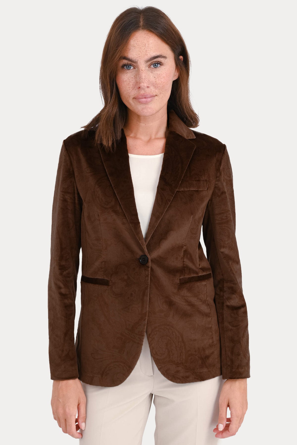 Circolo 1901 Pailsey Desenli Blazer Ceket-Ceket-Libas