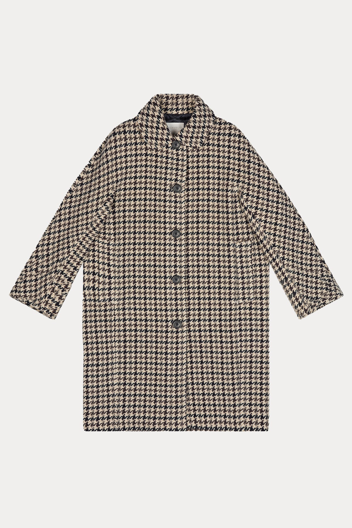 Circolo 1901 Geniş Kesim Desenli Yün Kaban