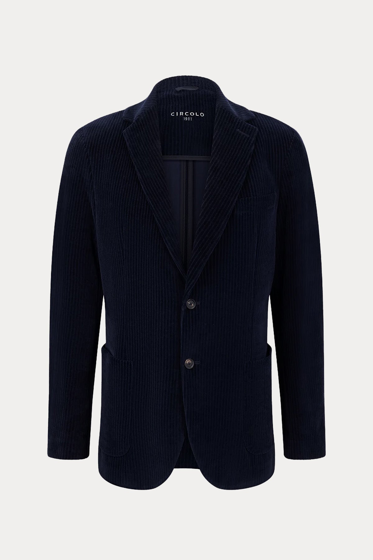 Circolo 1901 Fitilli Kadife Spor Cepli Blazer Ceket-Ceket-Libas