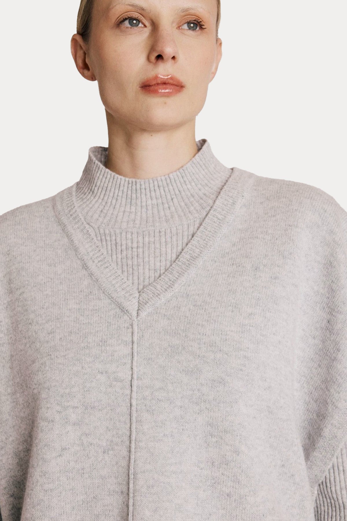 Berenice Anatole Çift Katmalı Kaşmir Örgü Yün Triko