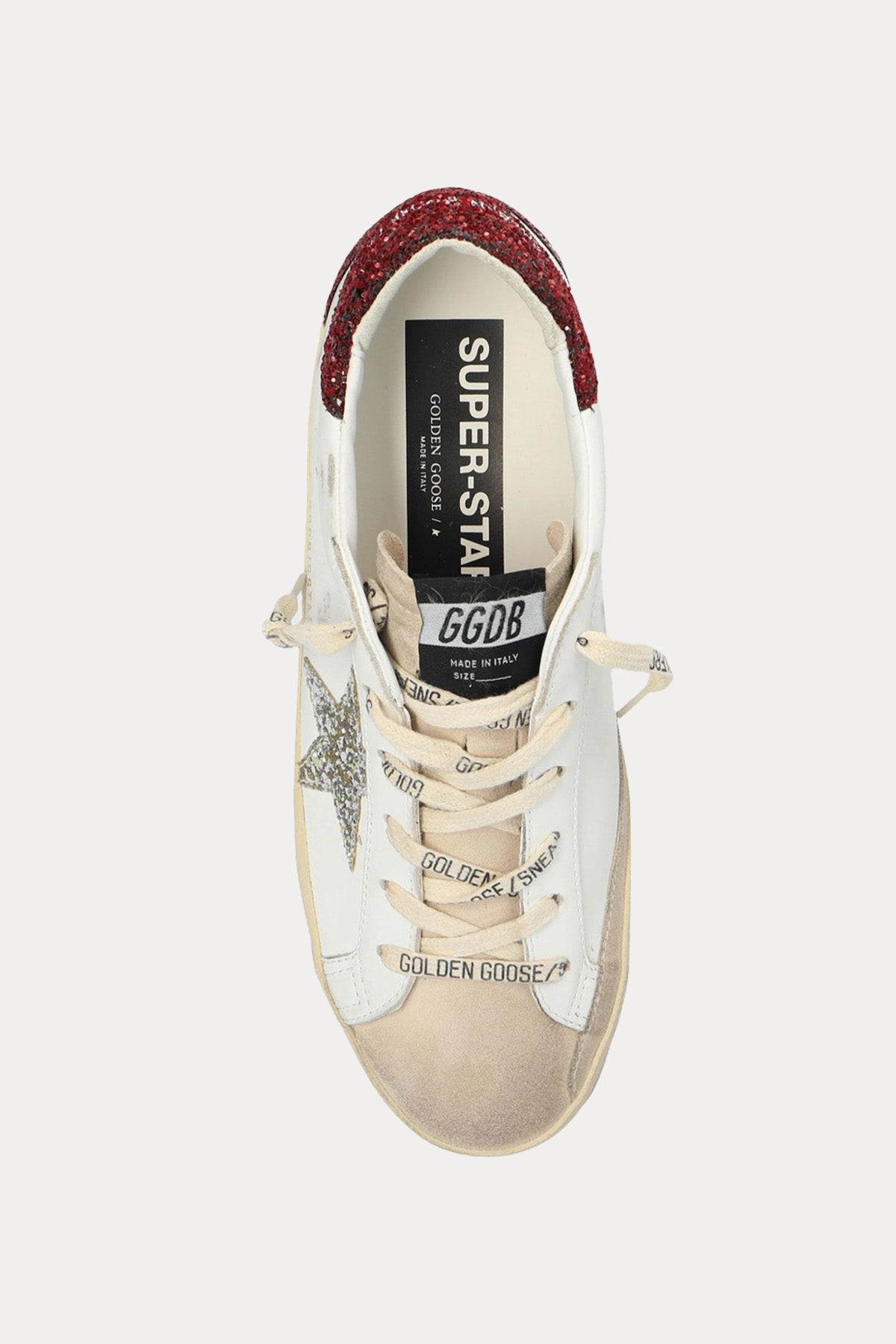 Golden Goose Super-Star Payetli Deri Sneaker Ayakkabı