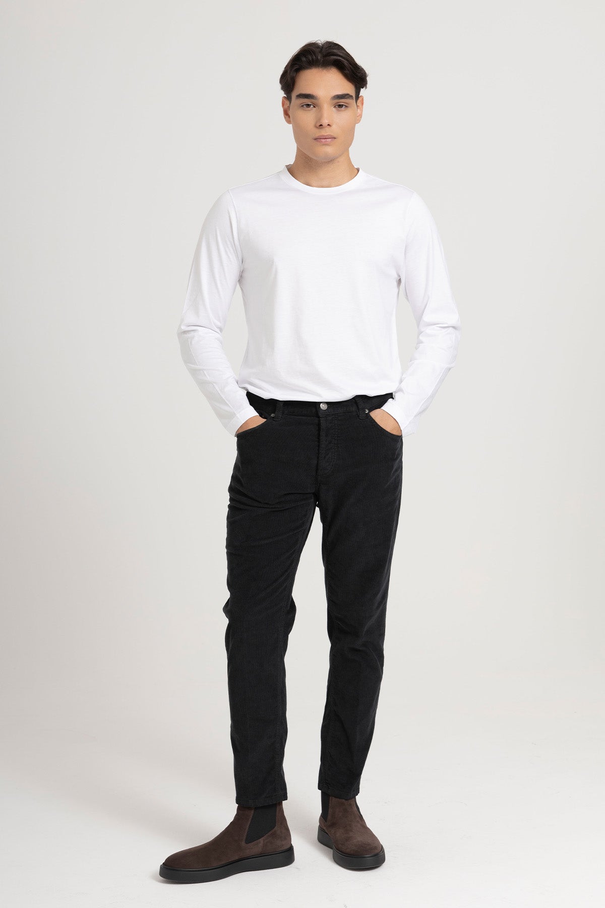 Dondup Brighton Carrot Fit Fitilli Kadife Pantolon-Pantolon-Libas