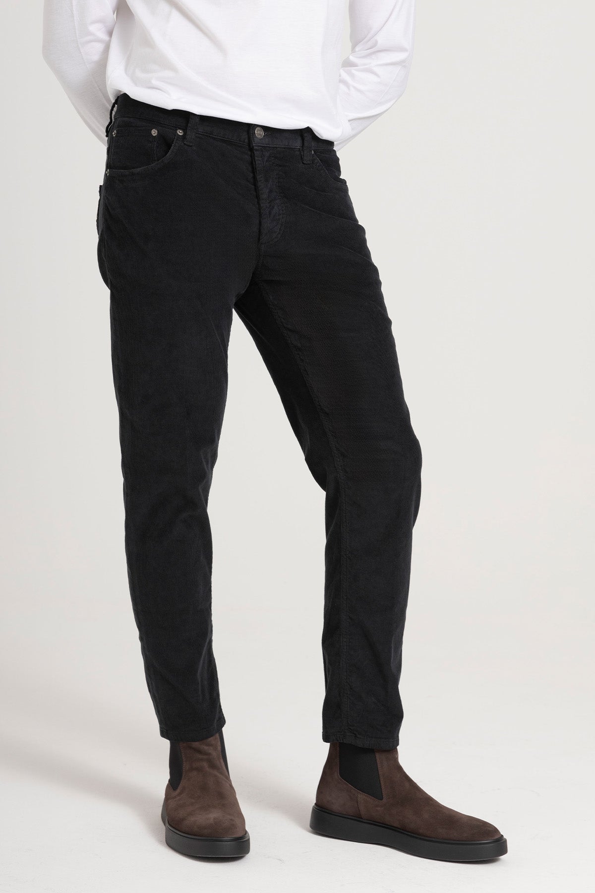 Dondup Brighton Carrot Fit Fitilli Kadife Pantolon-Pantolon-Libas