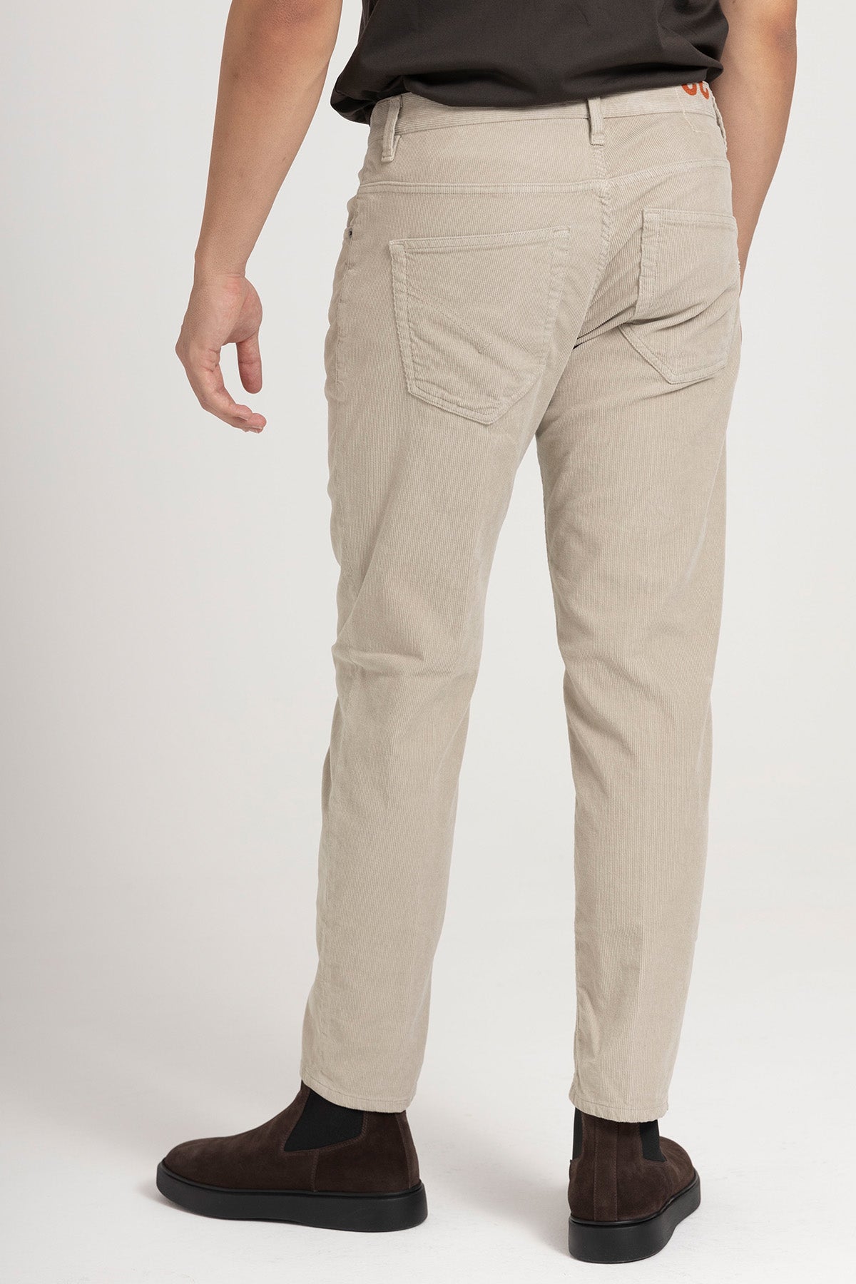 Dondup Brighton Carrot Fit Fitilli Kadife Pantolon-Pantolon-Libas