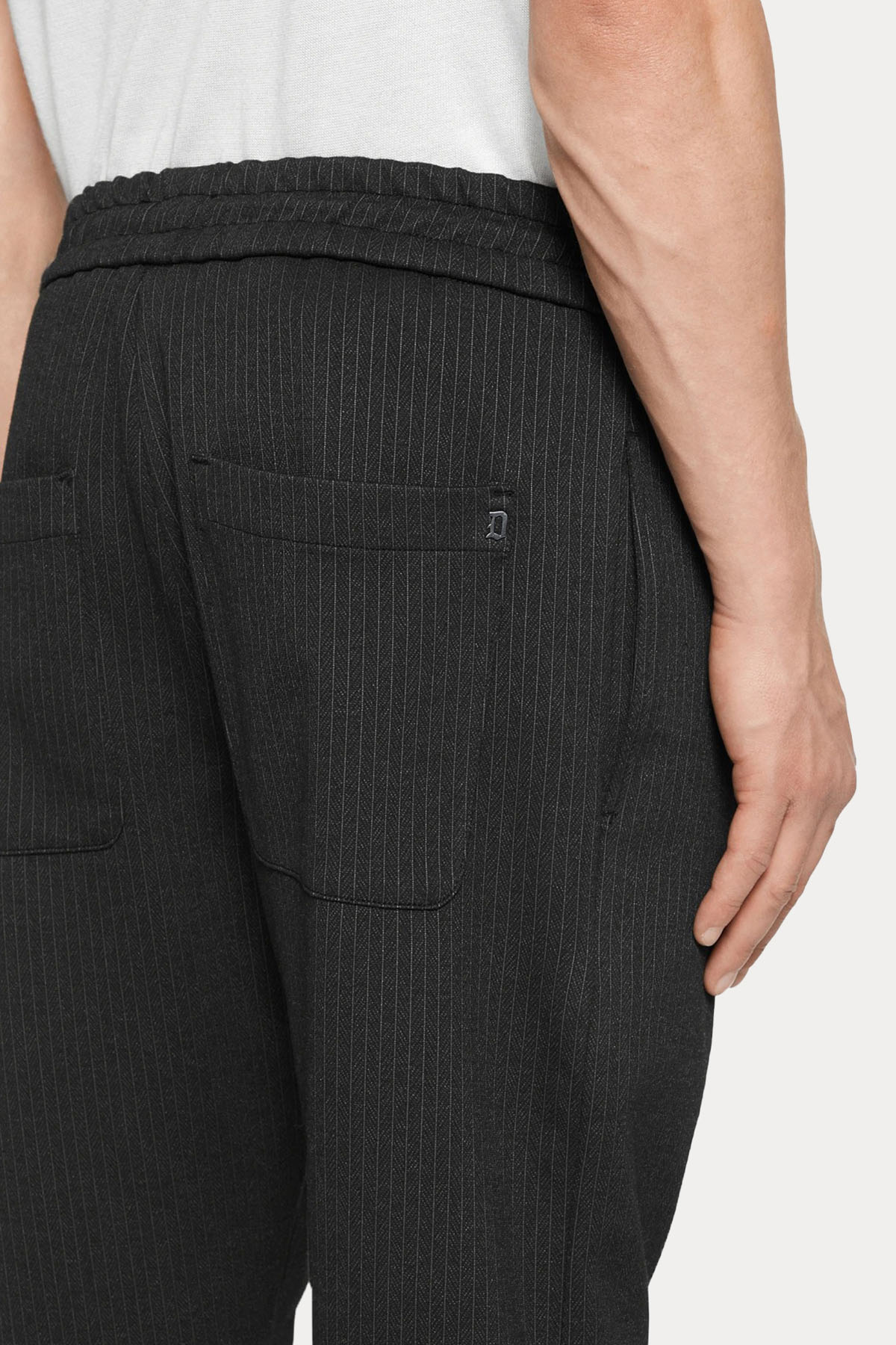 Dondup Dom Regular Fit Beli Lastikli Çizgili Jogger Pantolon-Pantolon-Libas