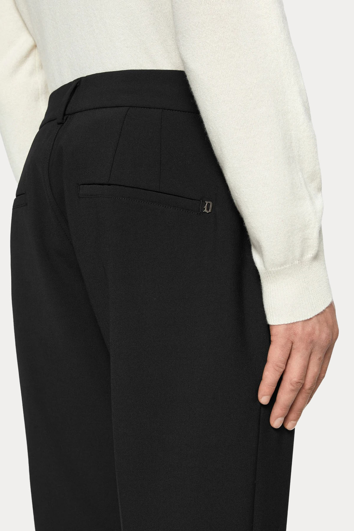 Dondup Regular Fit Yandan Cepli Streç Yün Pantolon-Pantolon-Libas
