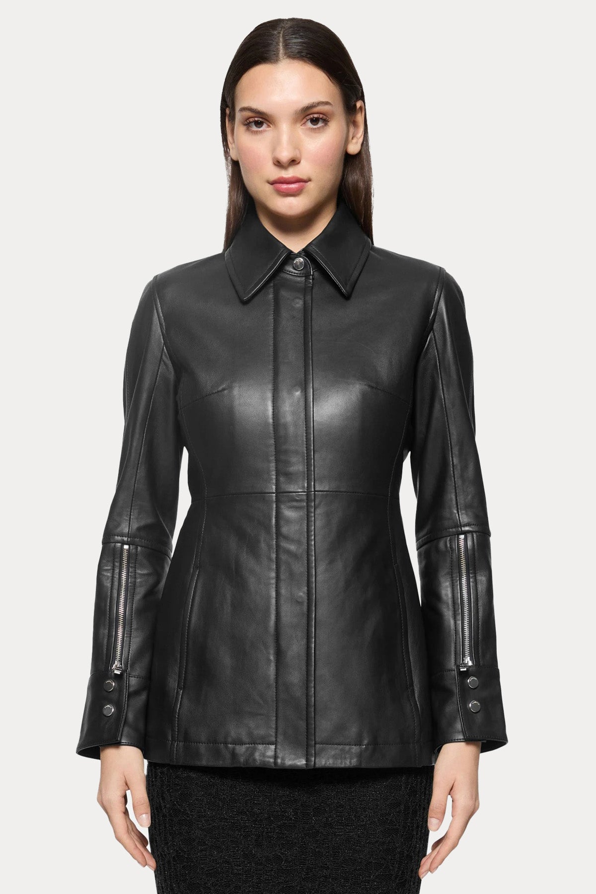 Dondup Slim Fit Deri Ceket