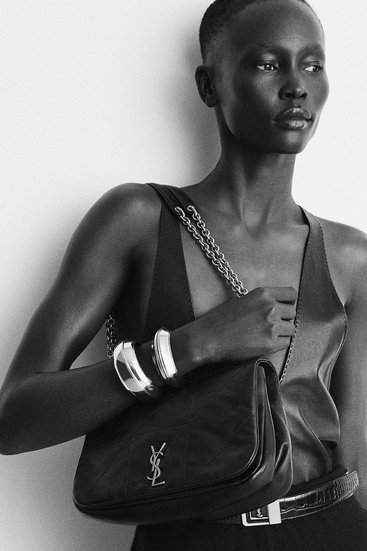 Saint Laurent Logolu Small Deri Omuz Çantası