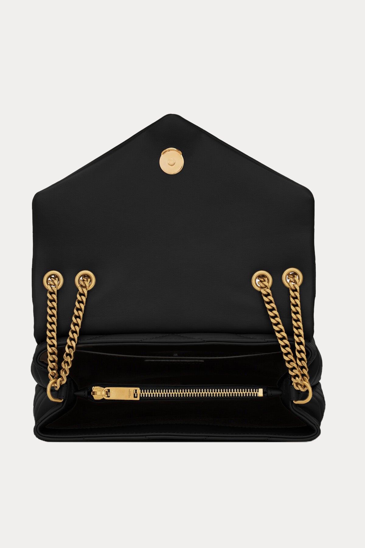 Saint Laurent Logolu Medium Deri Omuz Çantası