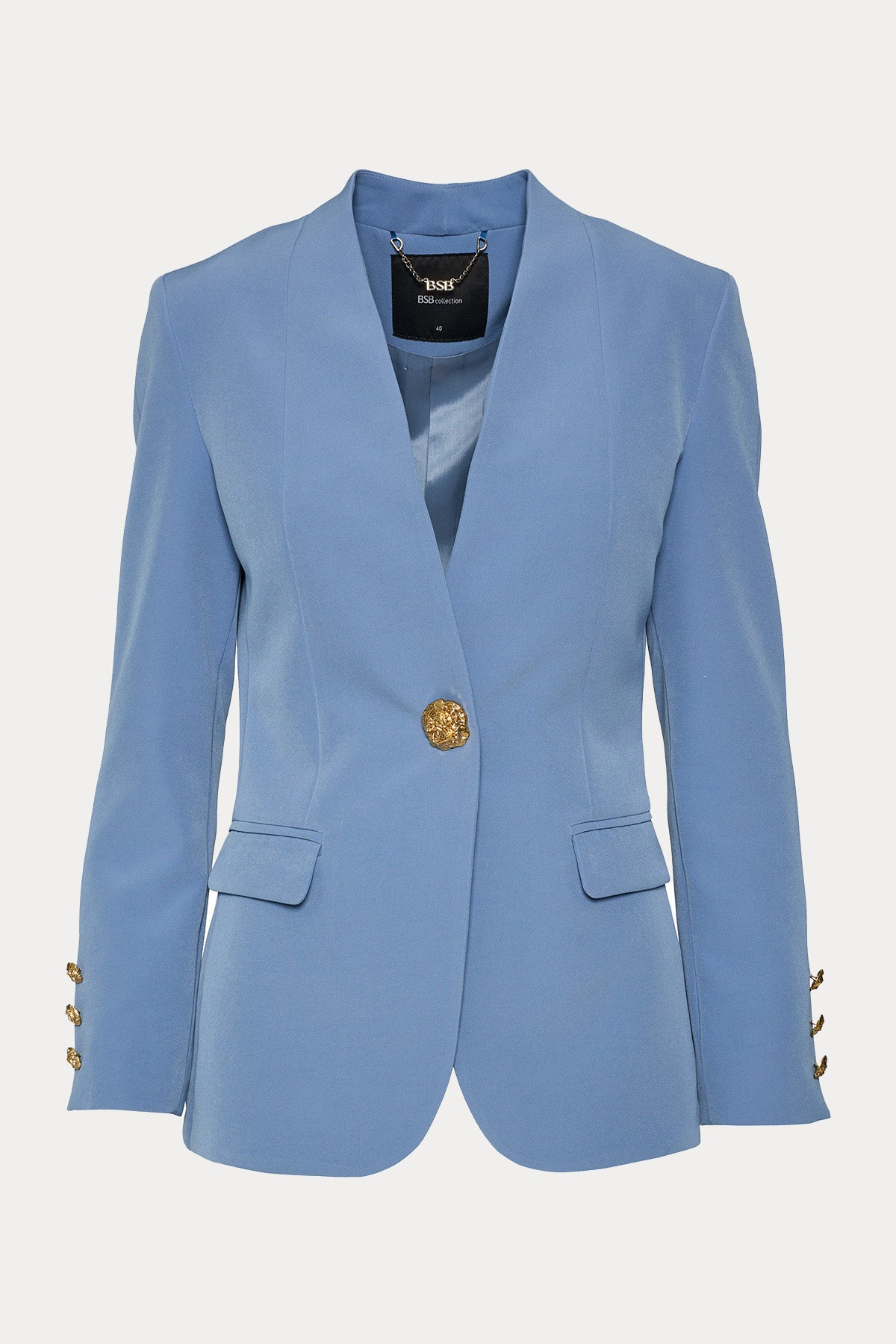 Bsb Broş Detaylı Blazer Ceket-Ceket-Libas
