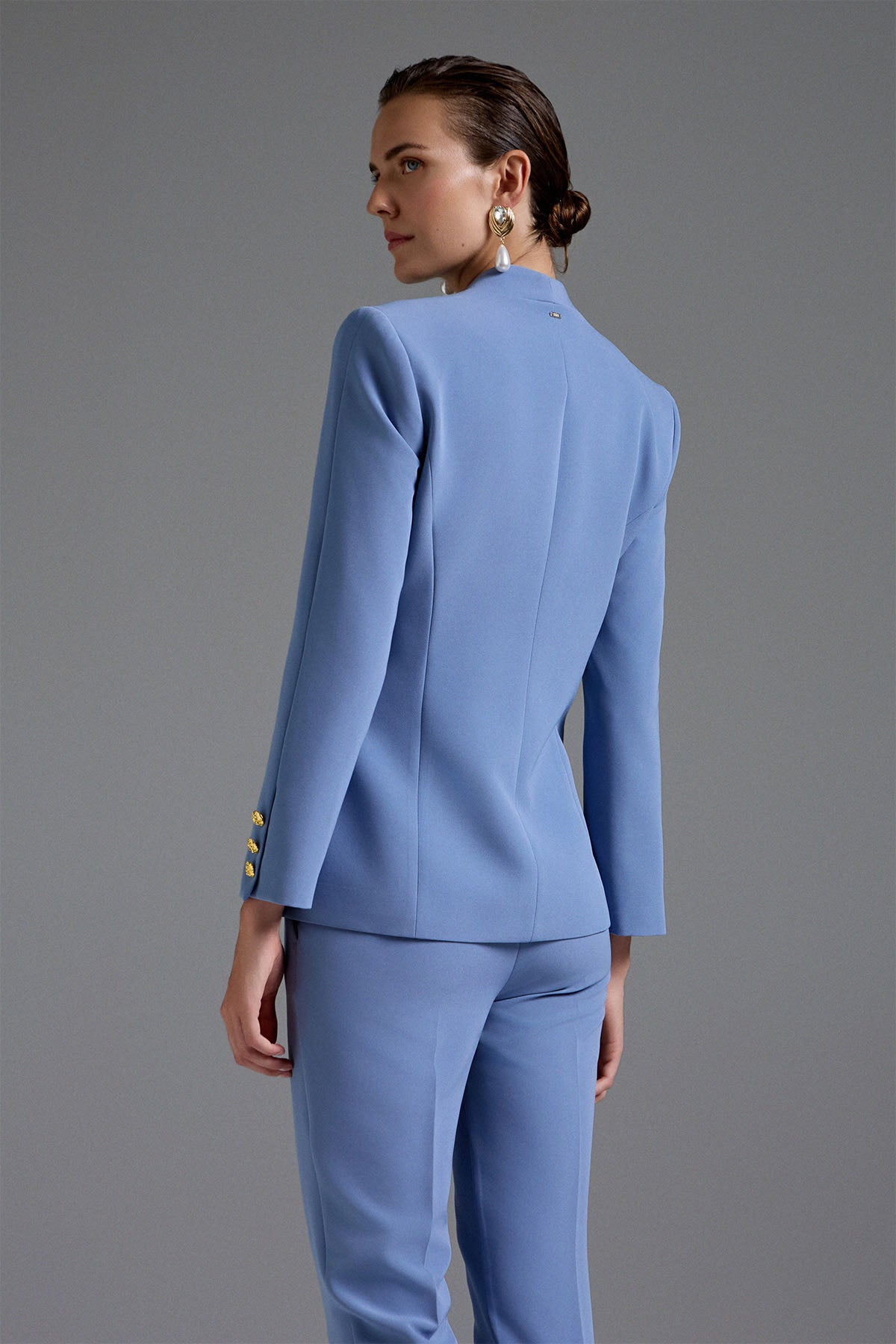 Bsb Broş Detaylı Blazer Ceket-Ceket-Libas