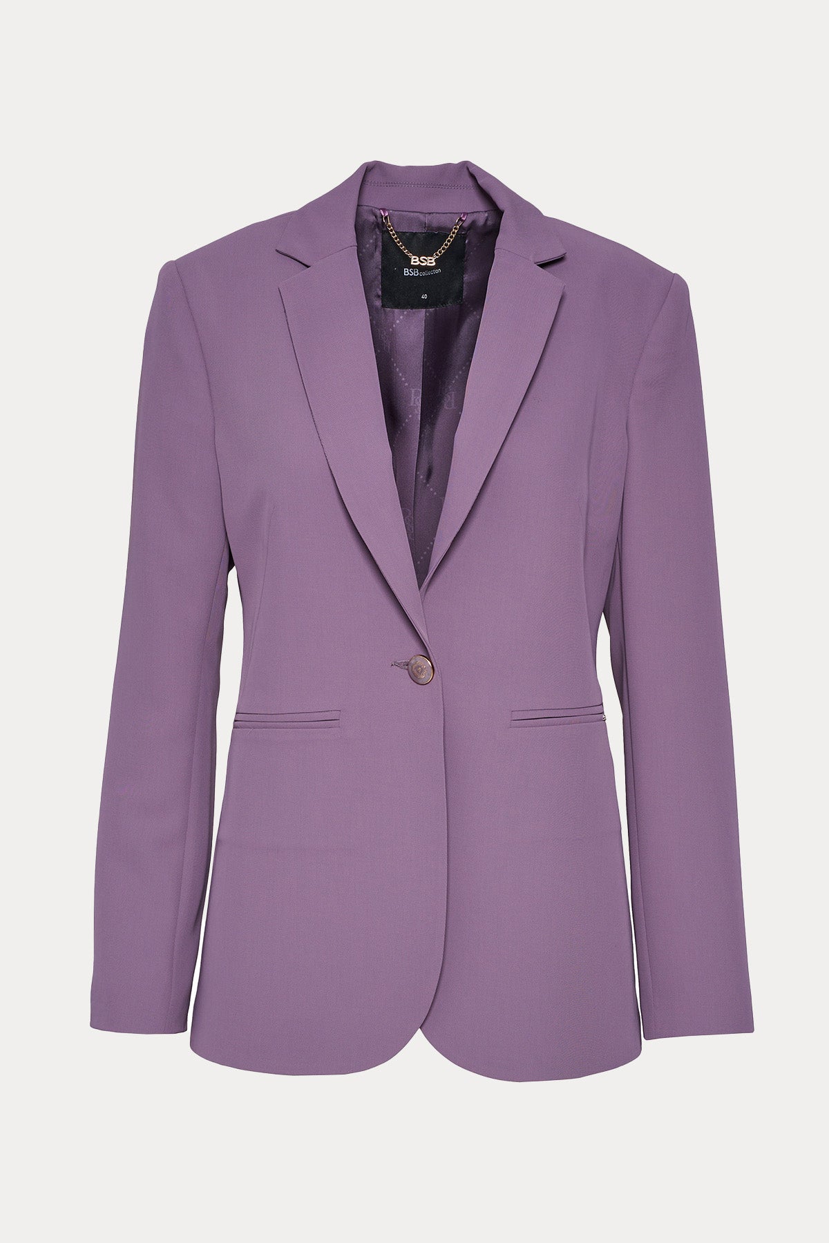 Bsb Tek Düğmeli Blazer Ceket-Ceket-Libas