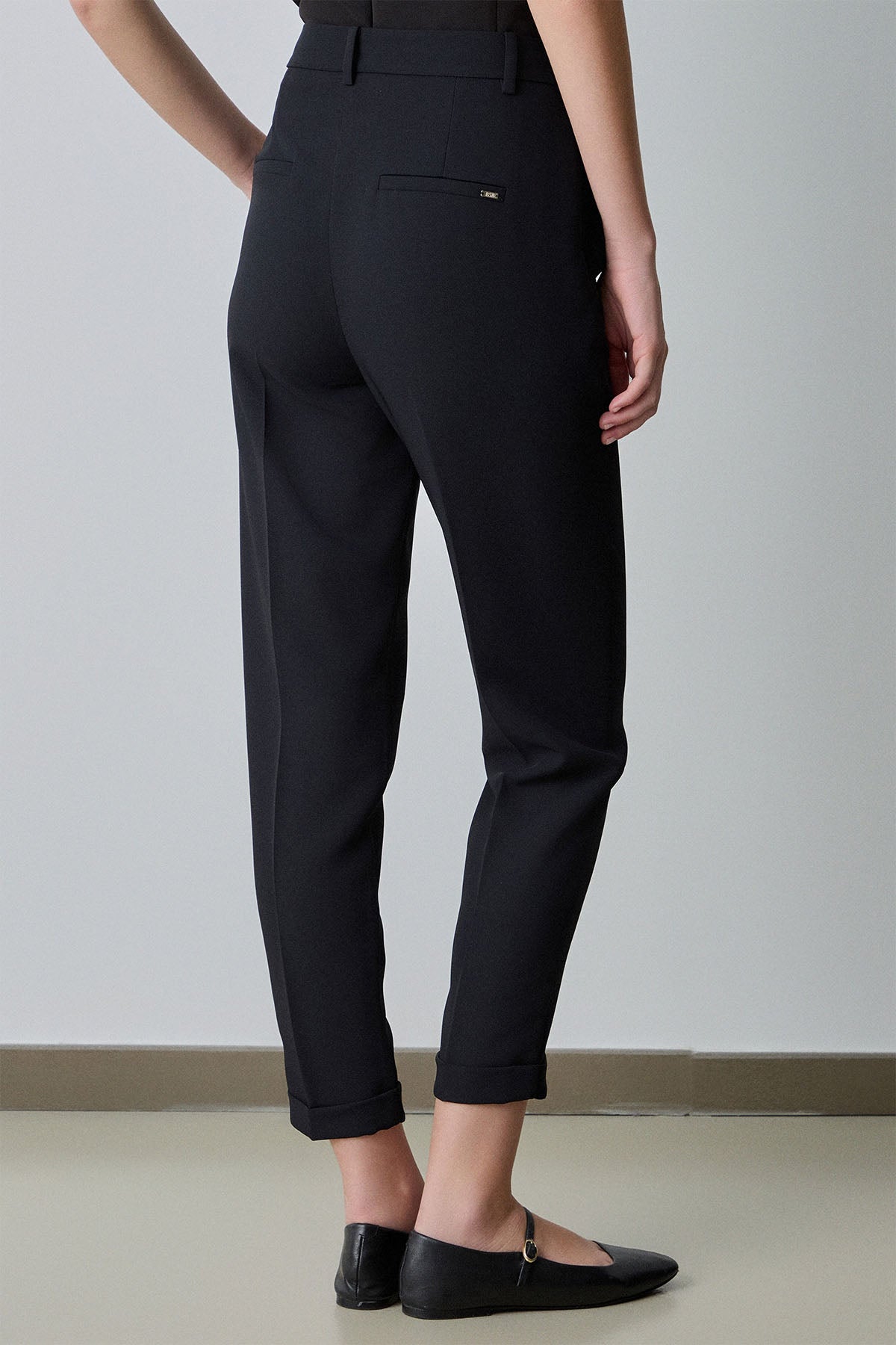 Bsb Crop Duble Paça Yandan Cepli Pantolon-Pantolon-Libas