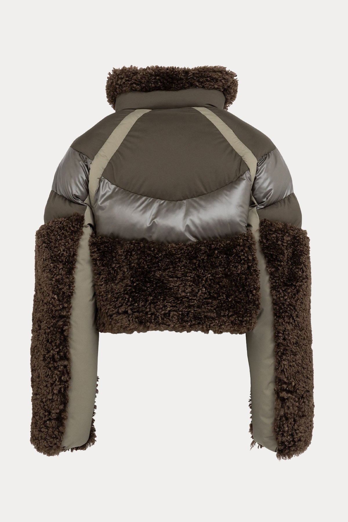 Vegancode Kürklü Crop Puffer Mont