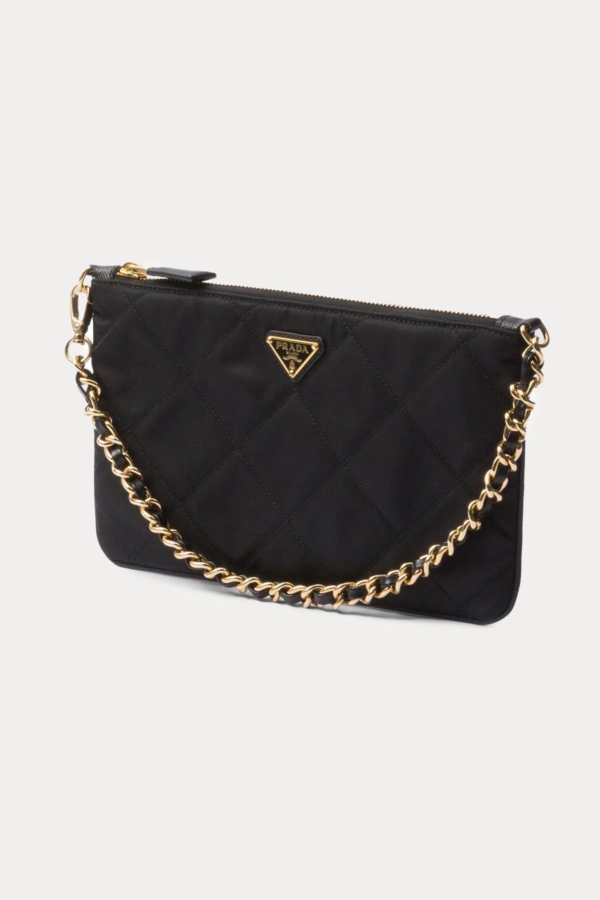 Prada Re-Nylon Zincir Örgü Clutch Çanta