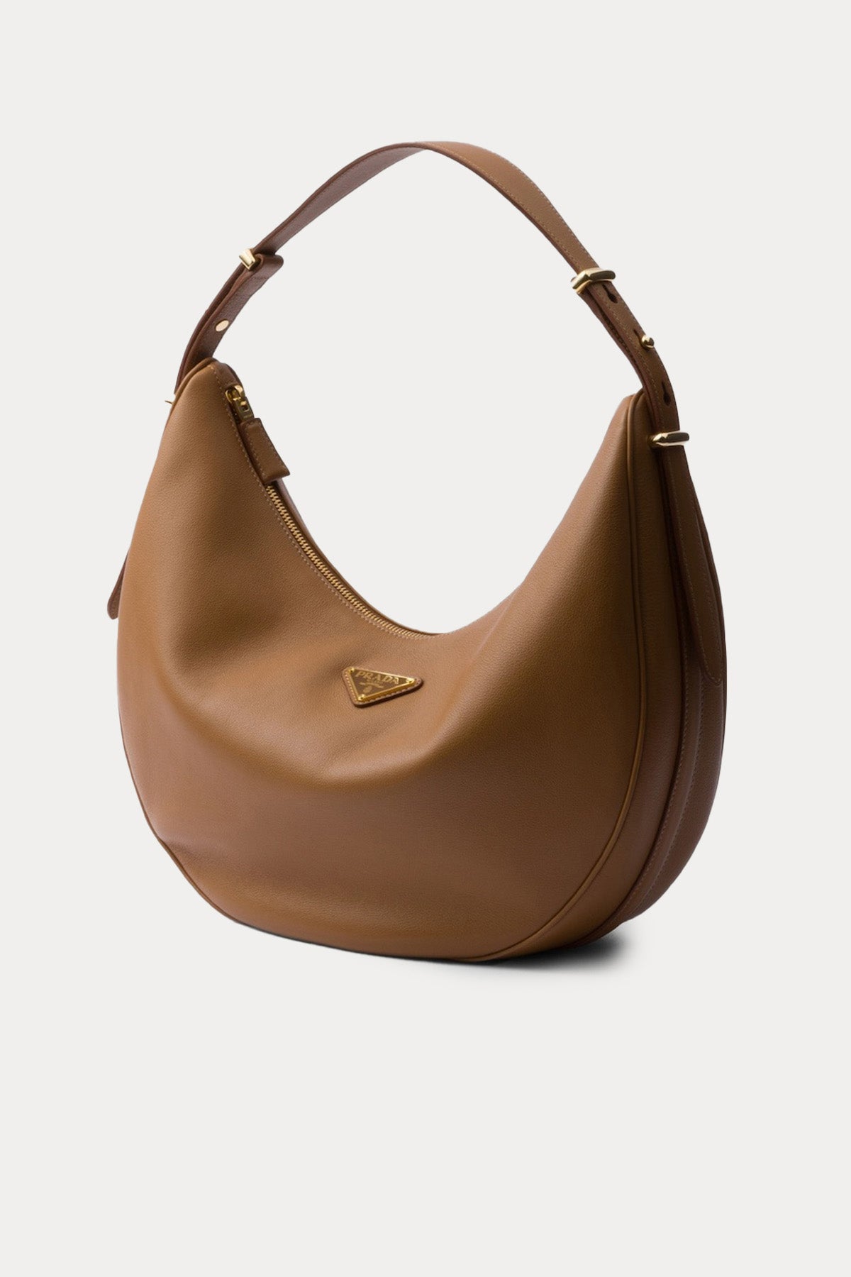 Prada Logolu Deri Medium Omuz Çantası