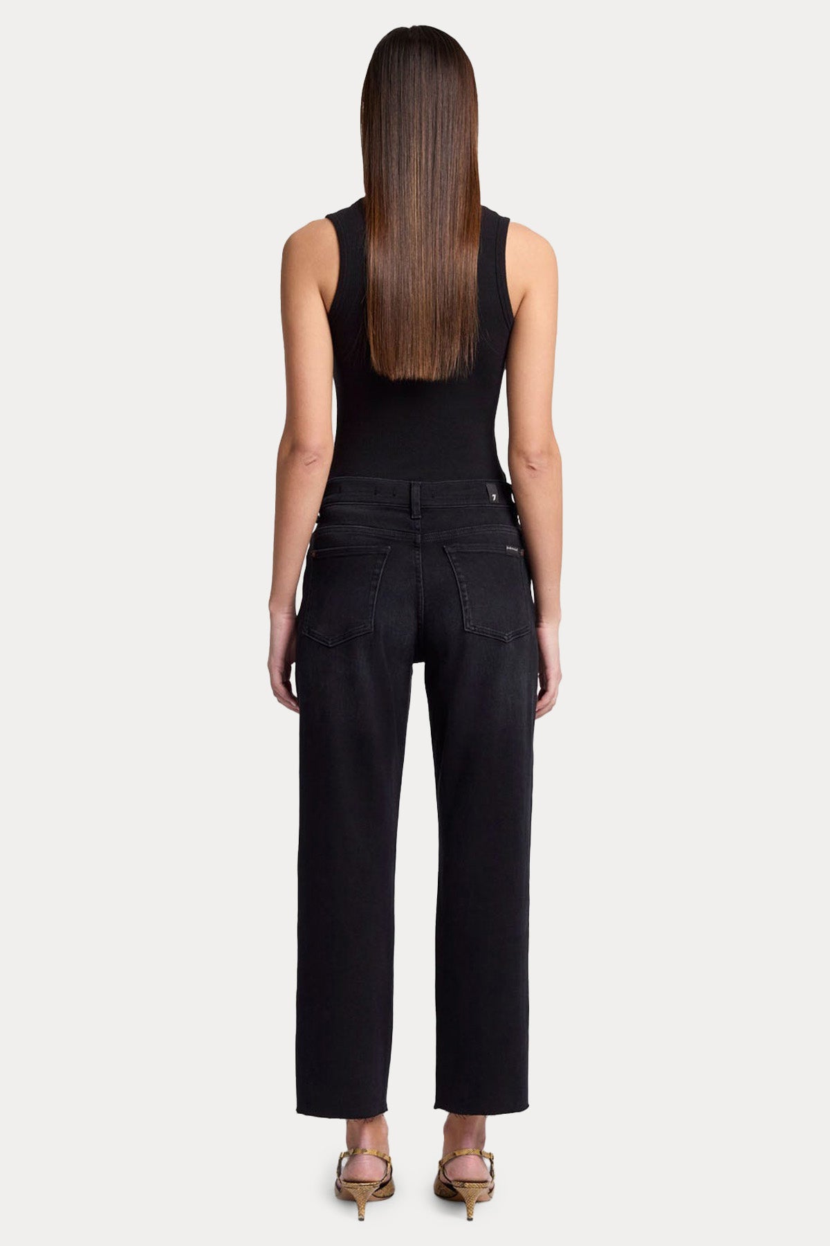 7 For All Mankind The Modern Straight Fit Yüksek Bel Jeans-Jeans-Libas