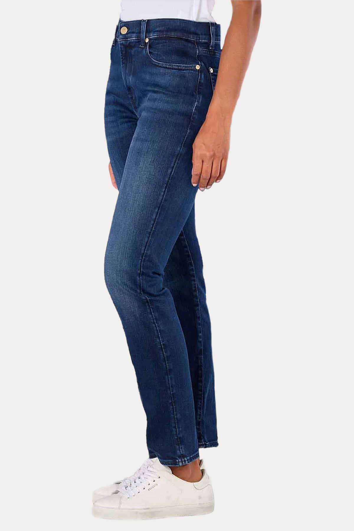 7 For All Mankind Relaxed Skinny Fit Yıkamalı Streç Jeans-Jeans-Libas